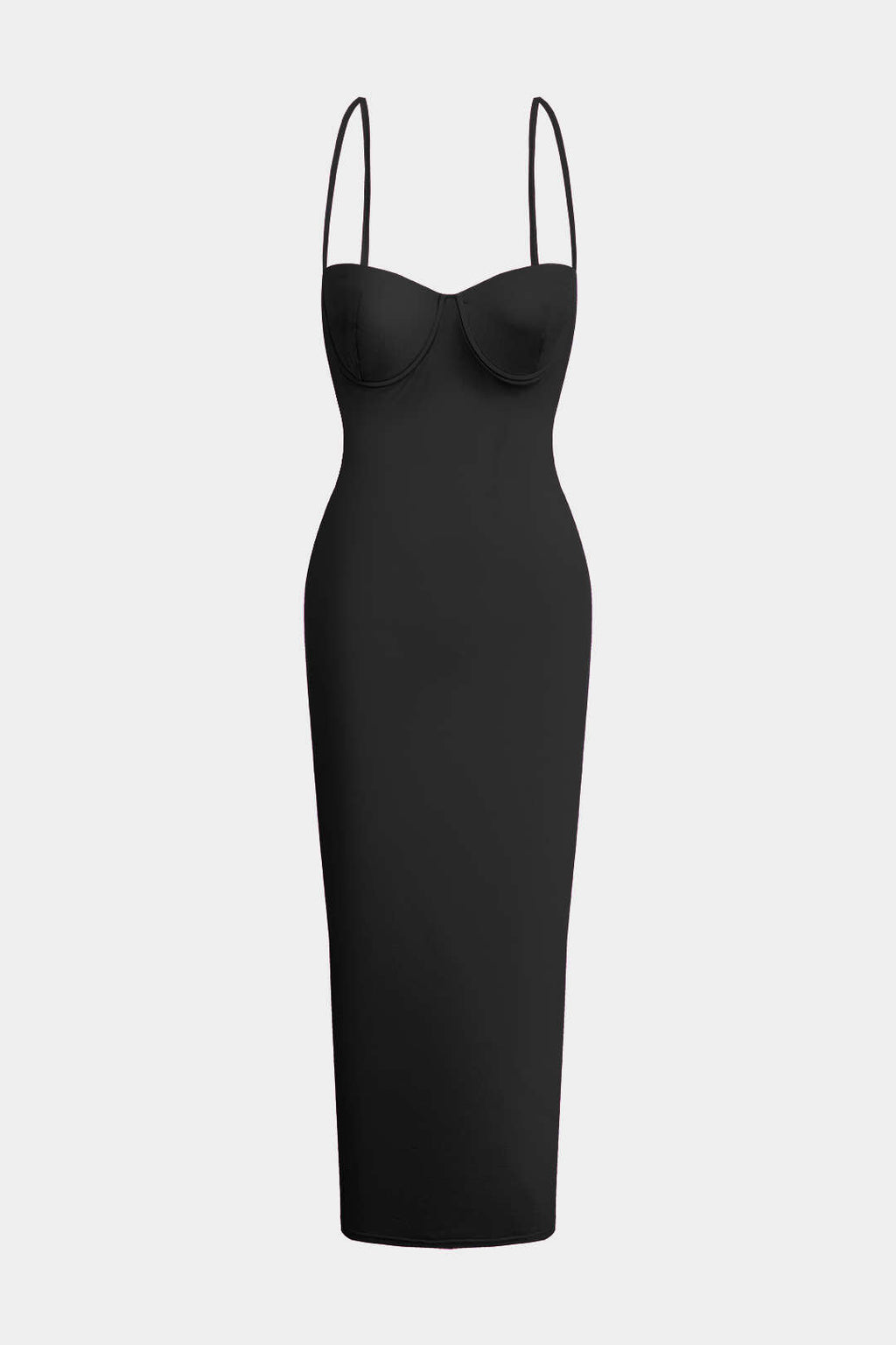 Vestido Maxi Recto con Escote Barco para Uso Diario
