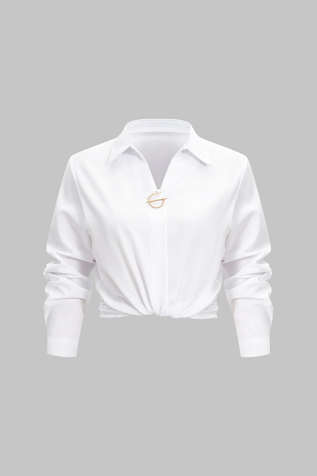 חולצה ארוכת שרוולים עם עיצוב מטאלי 