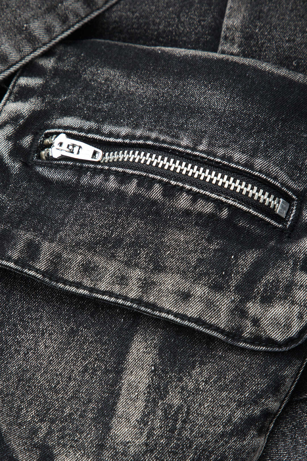 Falda Denim Cargo Cintura Elástica Con Bolsillos Clásica