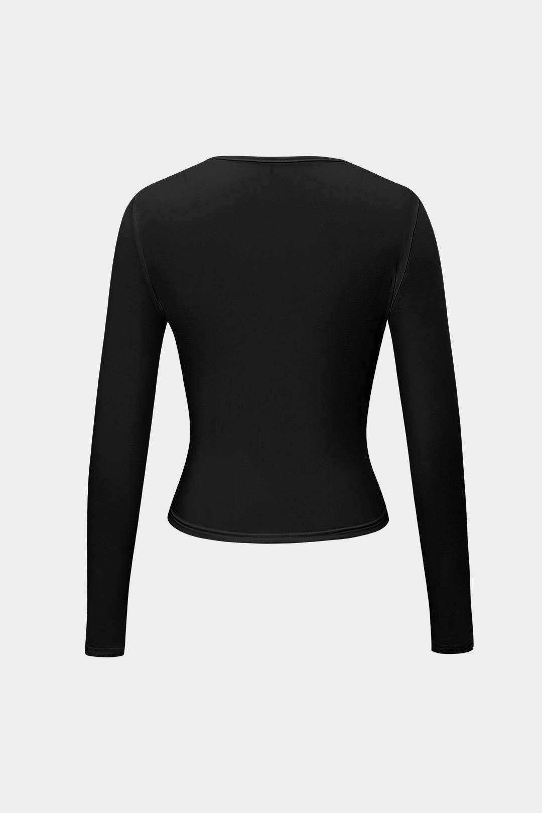 Blusa Minimalista Cuello Redondo Manga Larga Para Mujer