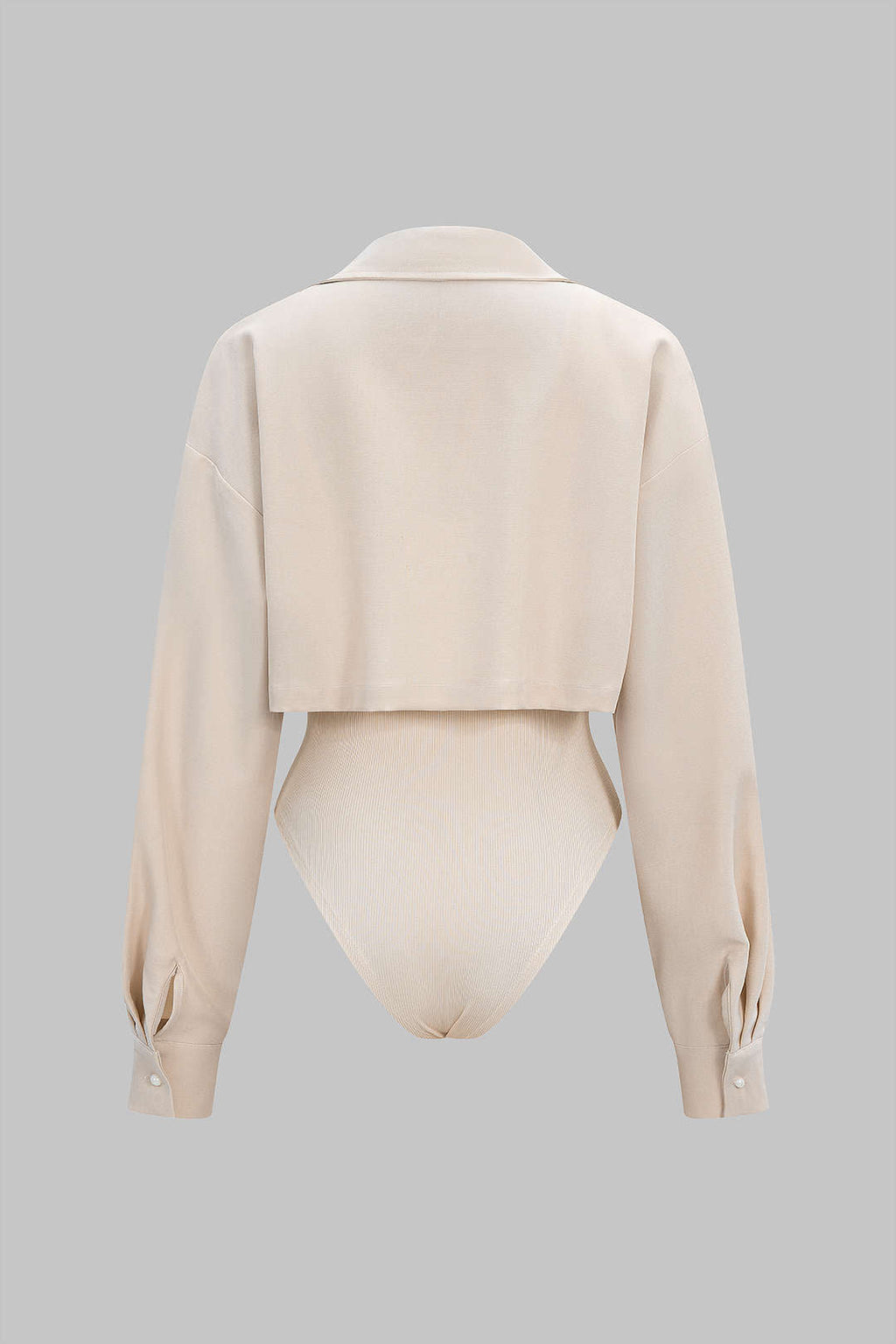 בגד גוף עם שרוולים ארוכים וכותנות עם כפתורים 