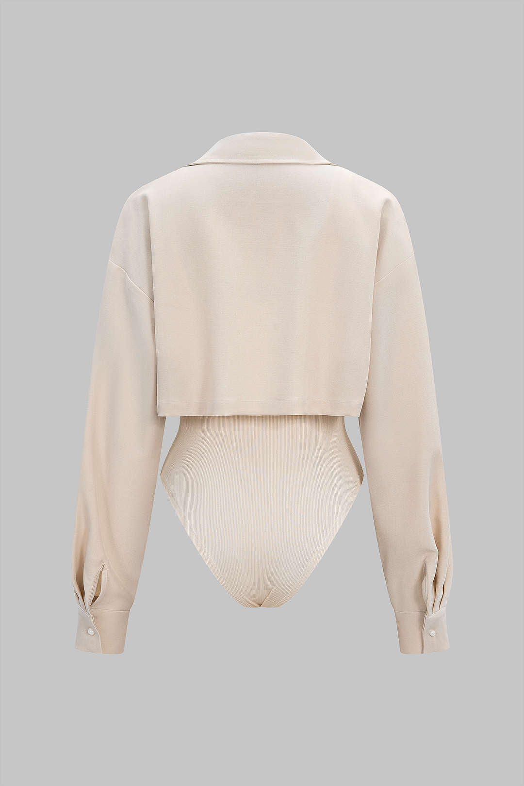 בגד גוף עם שרוולים ארוכים וכותנות עם כפתורים 