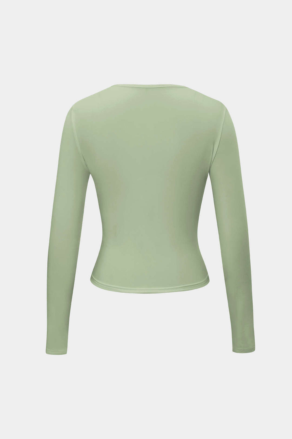 Blusa Minimalista Cuello Redondo Manga Larga Para Mujer