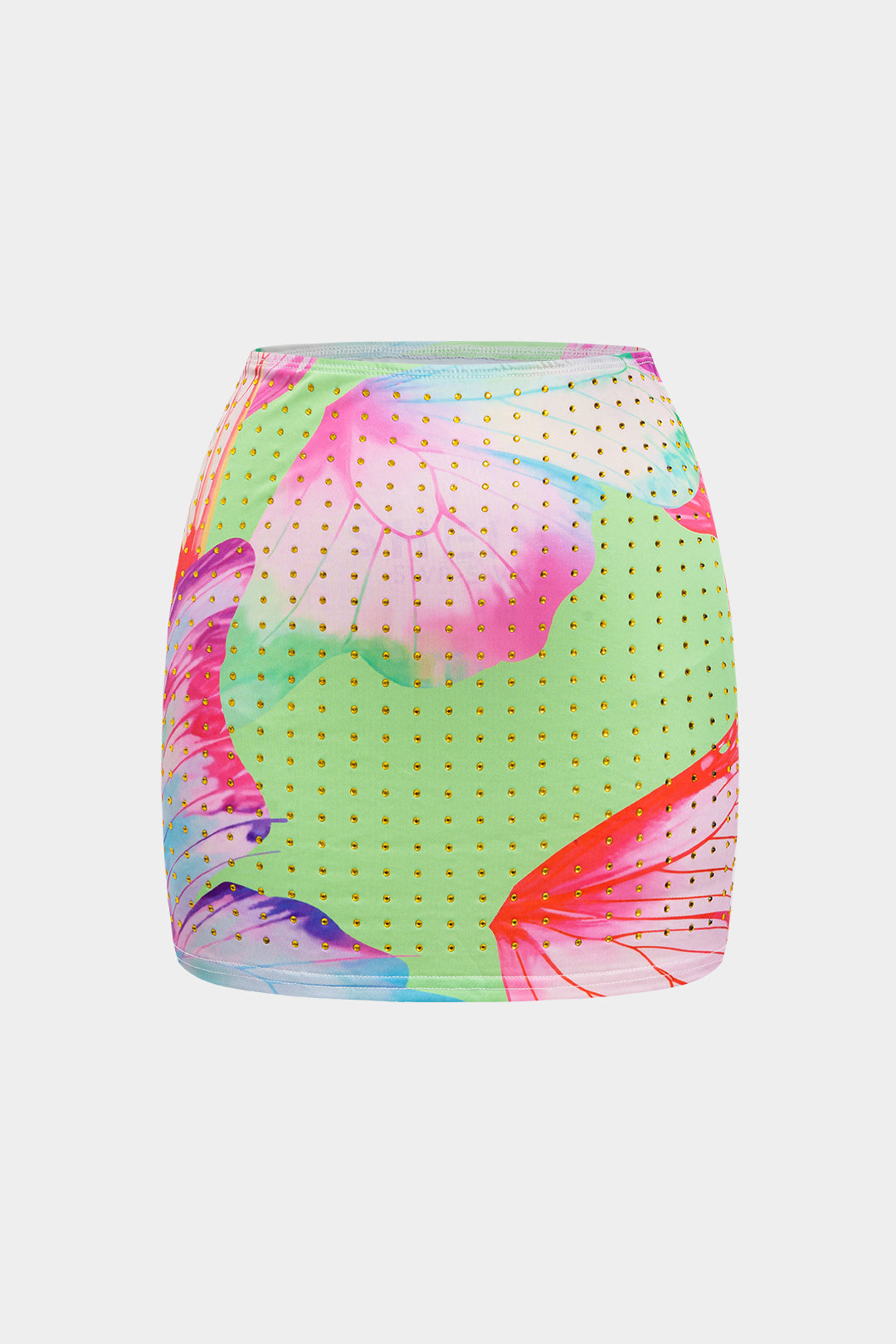 חצאית עם ריסים בדוגמת נמר