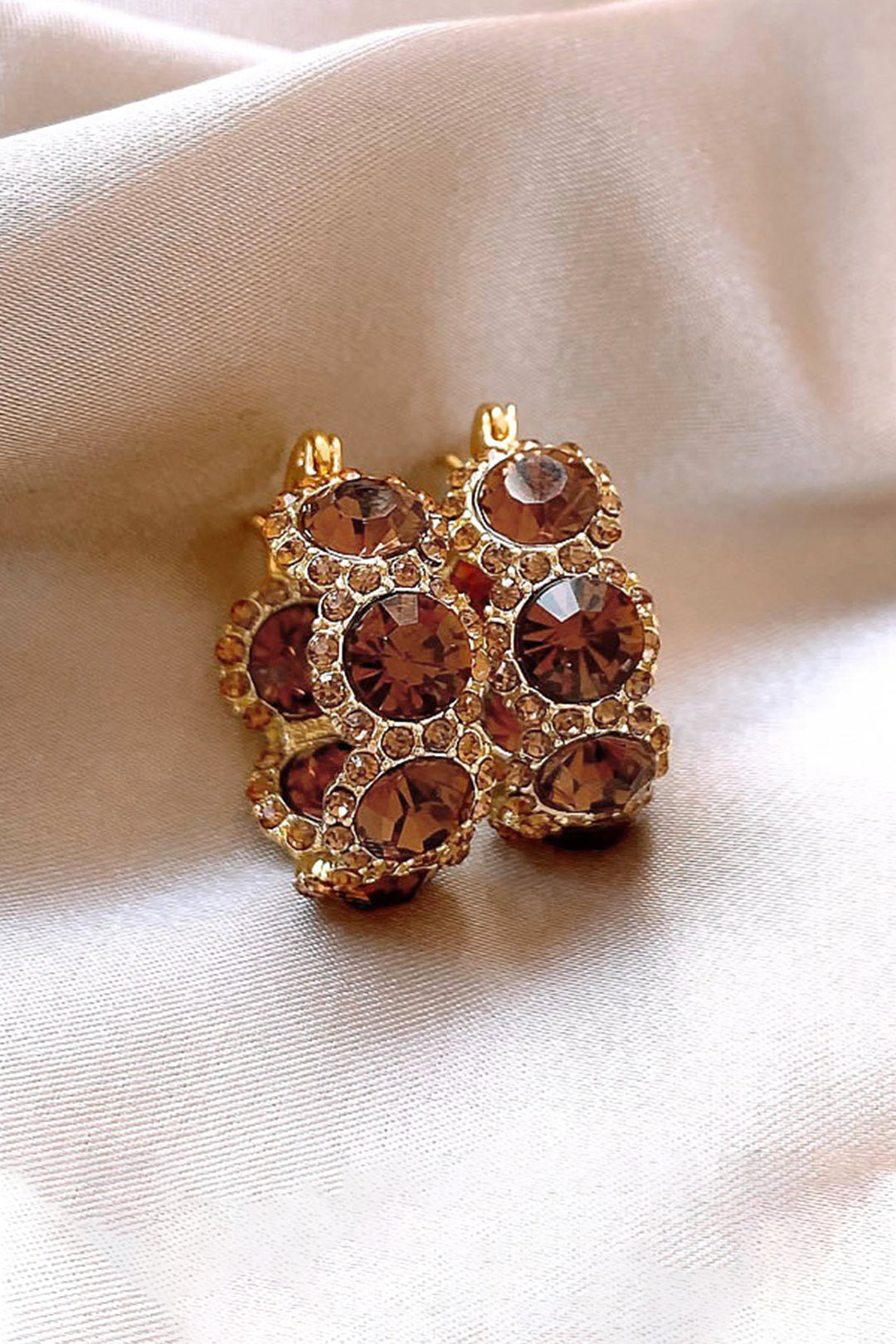Aros de Cristal Pendientes Silueta Elegante Brillo