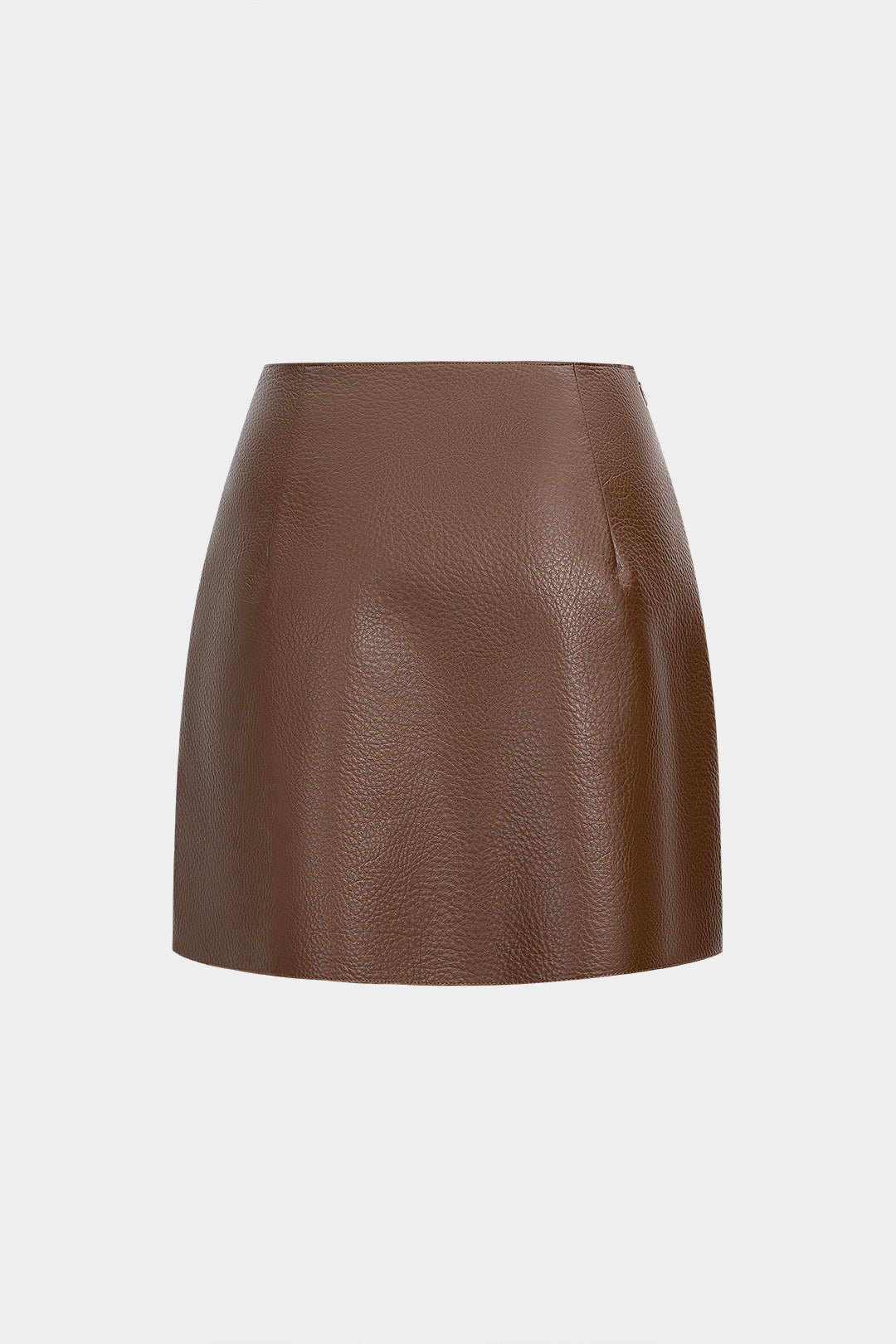 חצאית מיני עם טקסטורת דמוית עור 