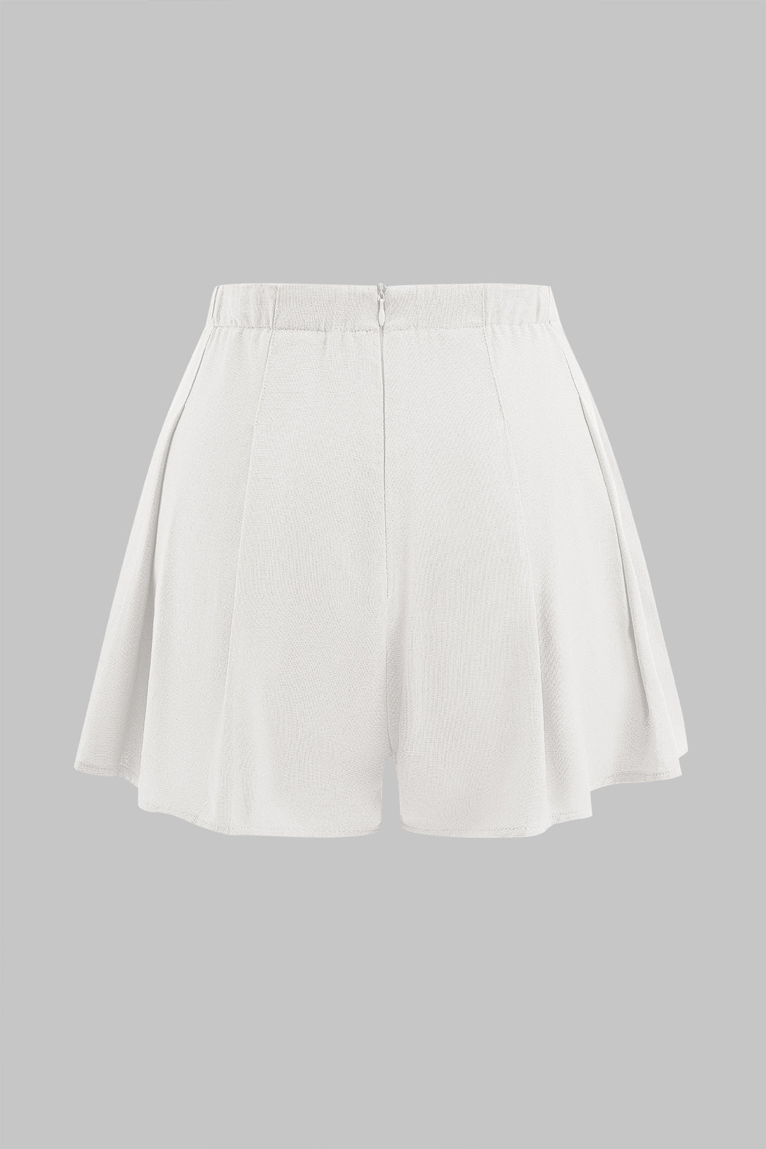 Shorts Plisados De Lino Con Cremallera Verano Ligero