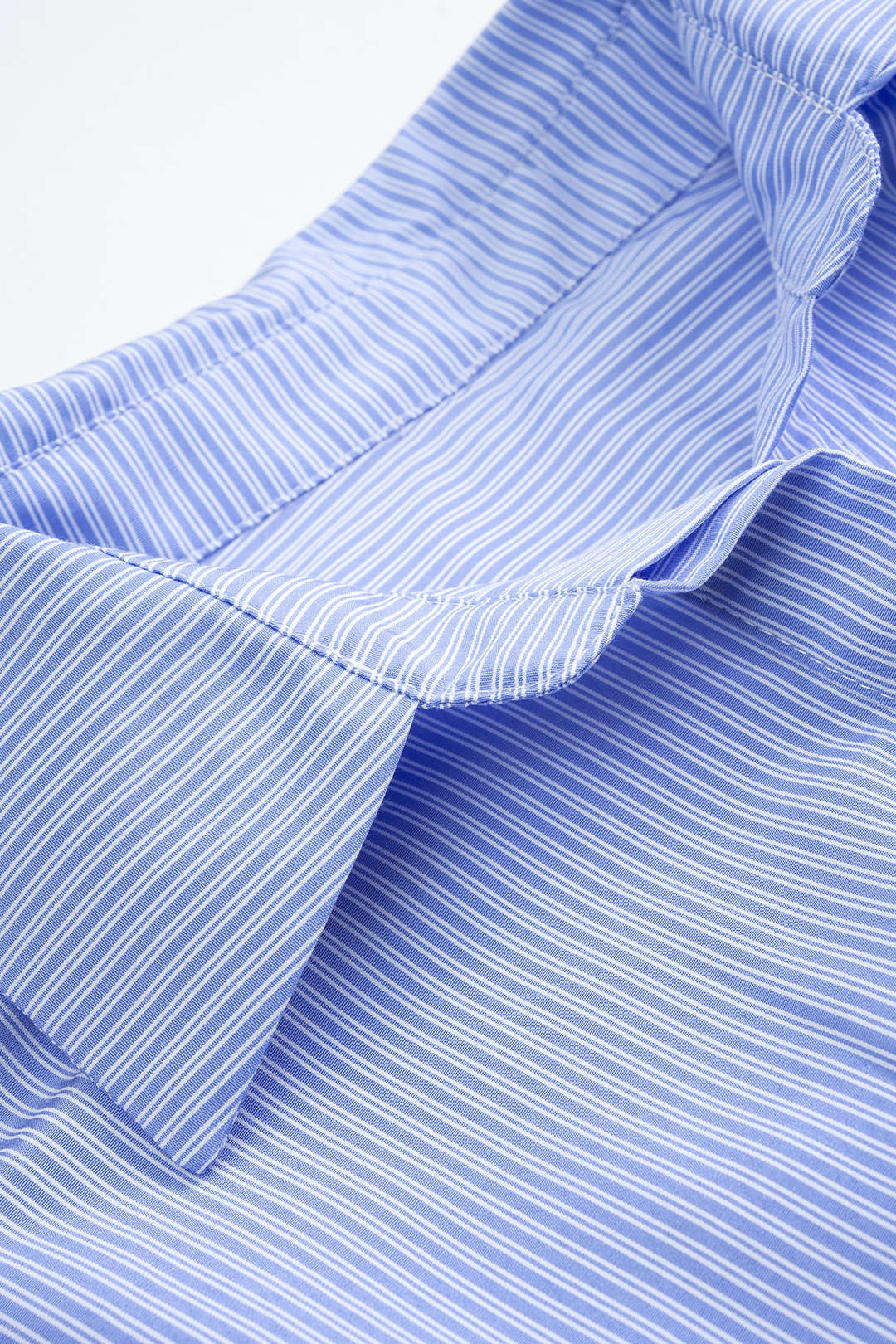 Stripes Print Belted Long-Sleeve Shirt