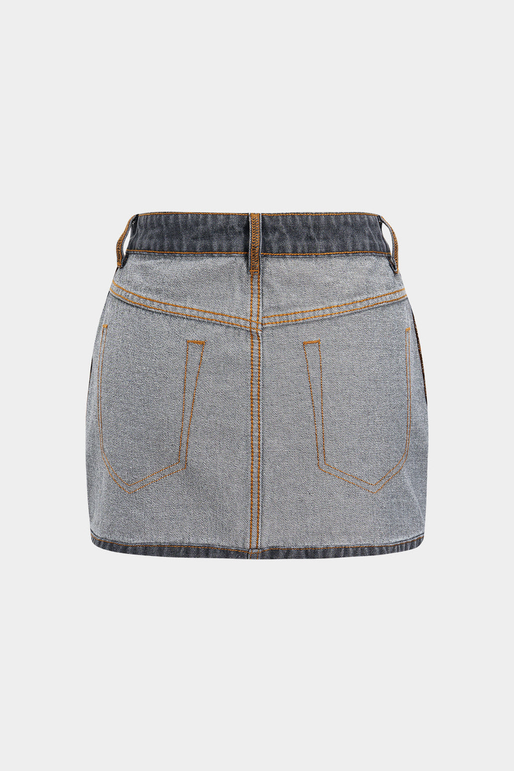 Falda Denim Reversible con Bolsillos Mini de Uso Diario