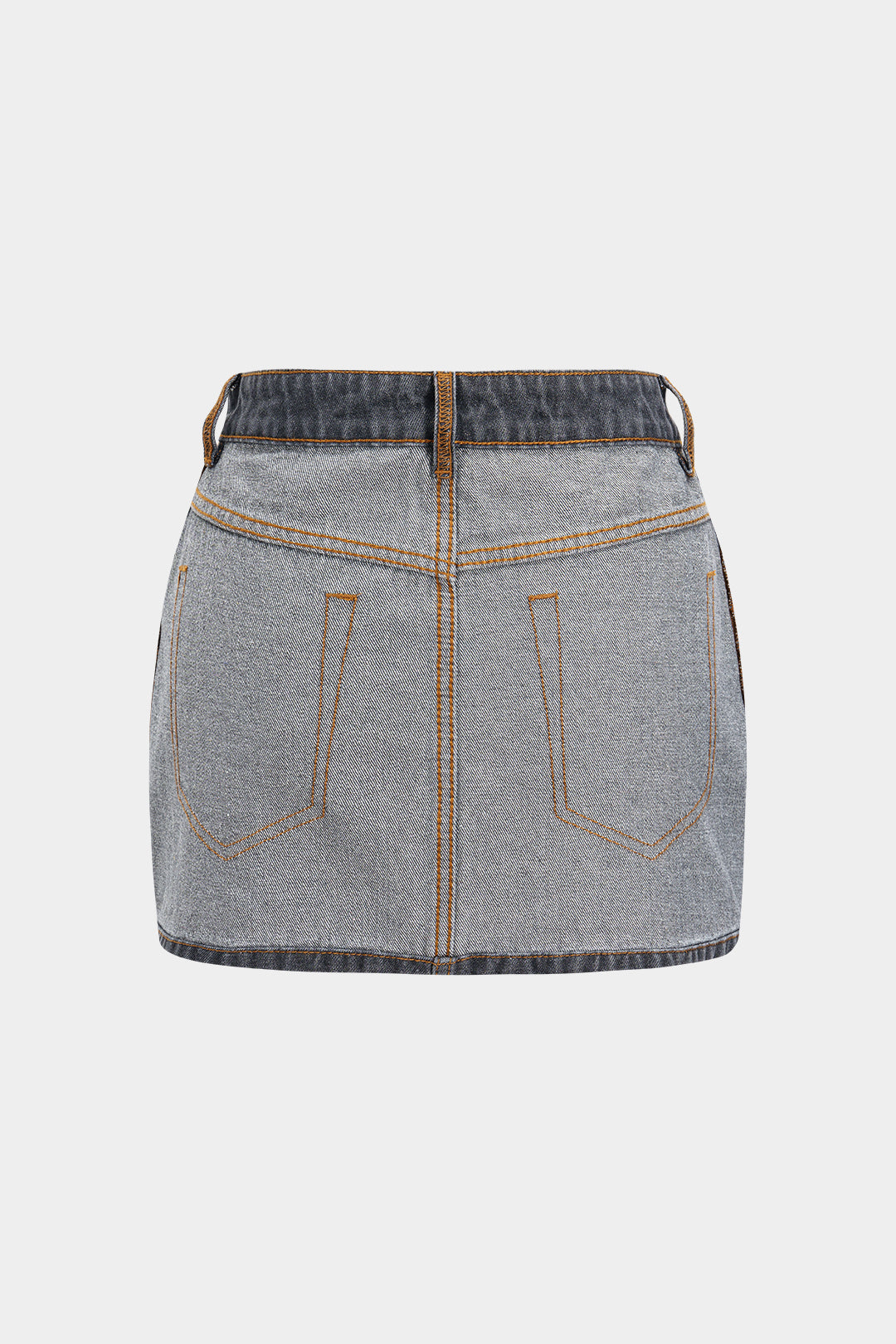 Falda Denim Reversible con Bolsillos Mini de Uso Diario