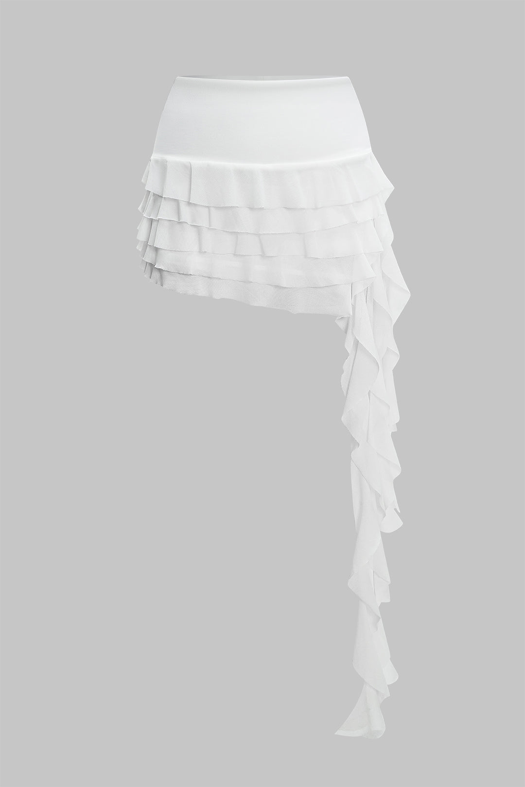 חצאית רשת אחידה עם קפלים 