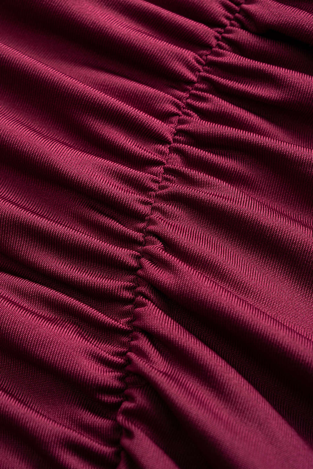 Deep V-Neck Ruched Long Sleeve Maxi Dress