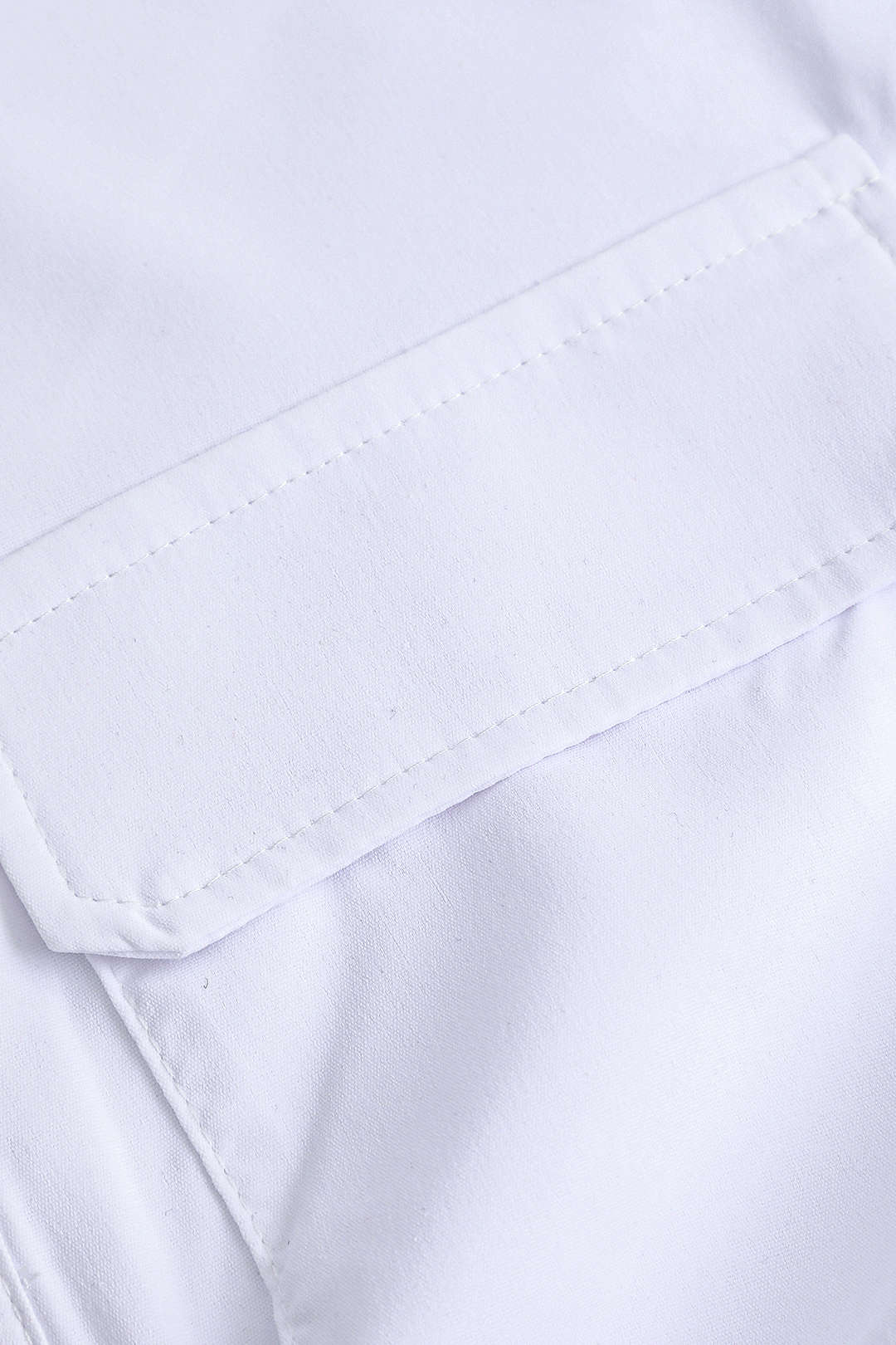 Camisa Básica Con Bolsillo Solapa Plisado Para Uso Diario