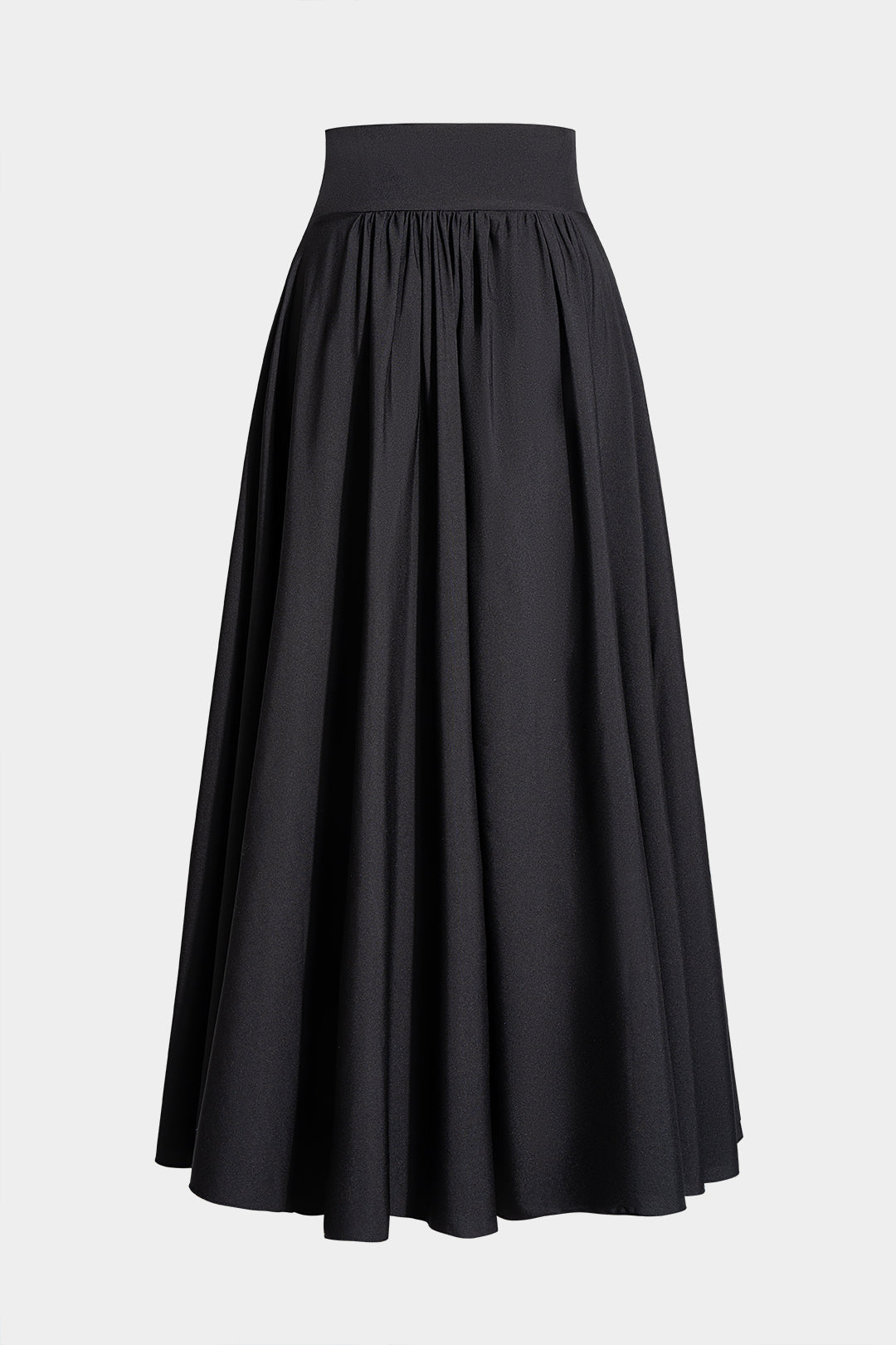 חצאית נפוחה עם מותן גבוה וקשירה 