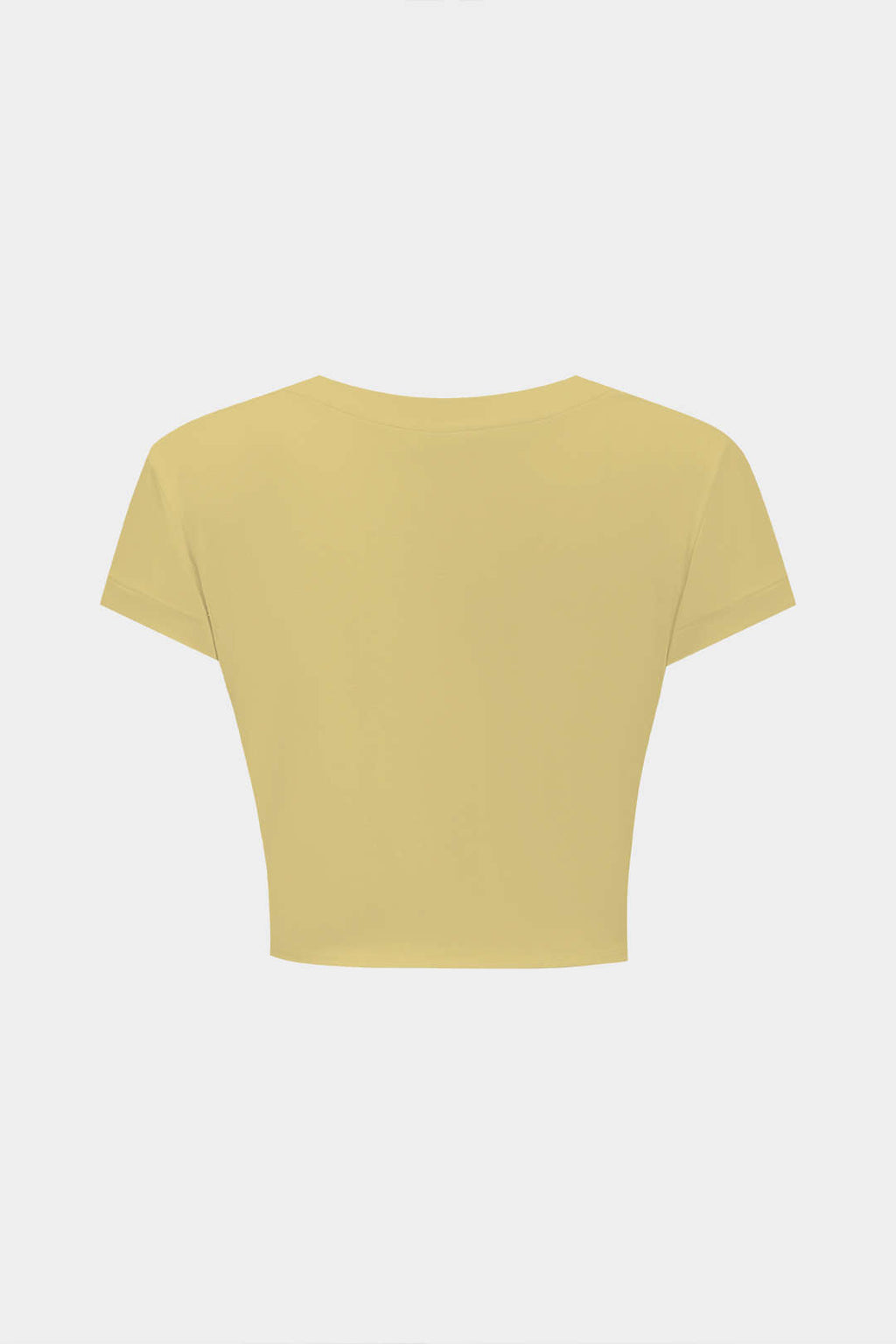 Camiseta Manga Corta Con Lazo Silueta Minimalista Elegante
