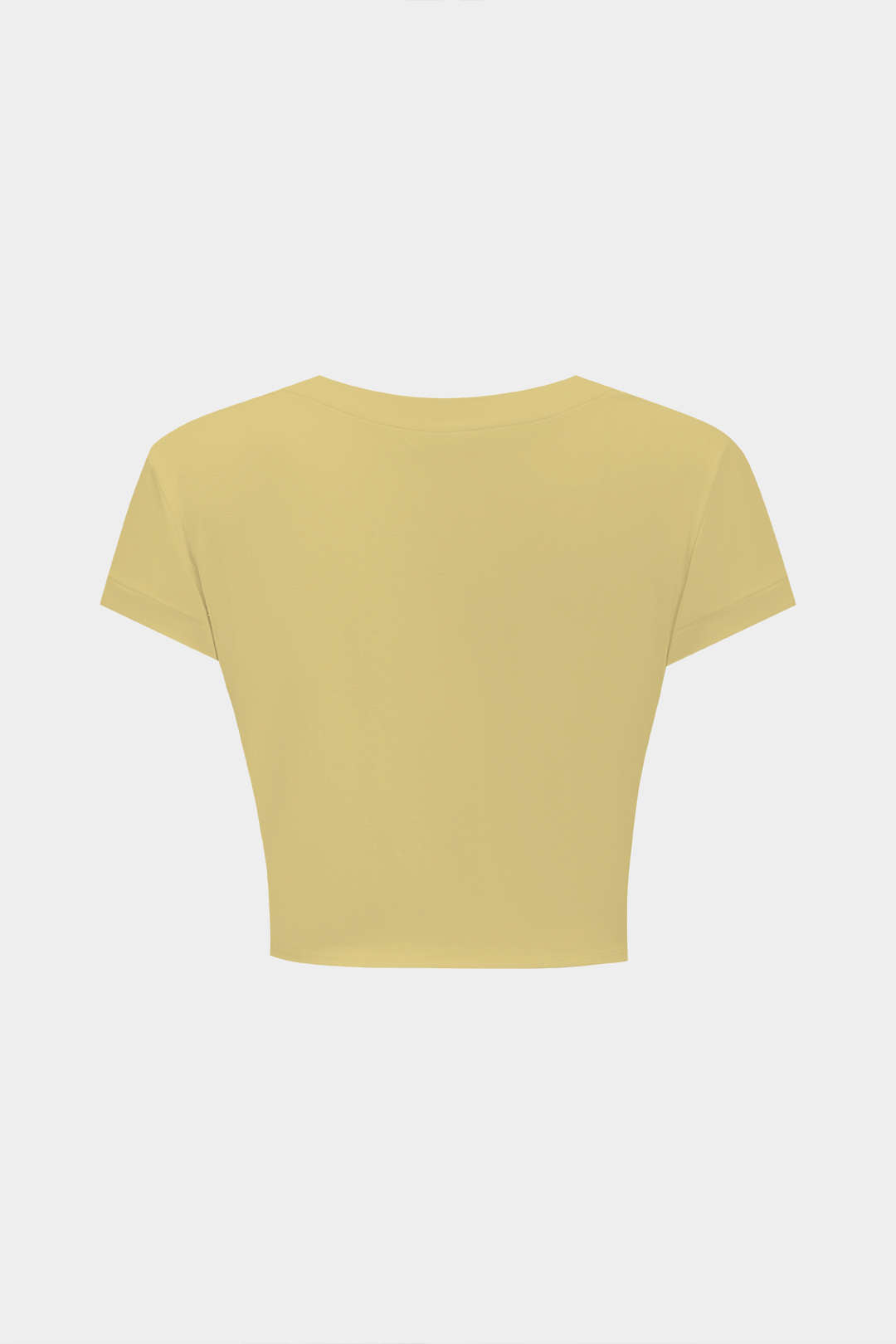 Camiseta Manga Corta Con Lazo Silueta Minimalista Elegante