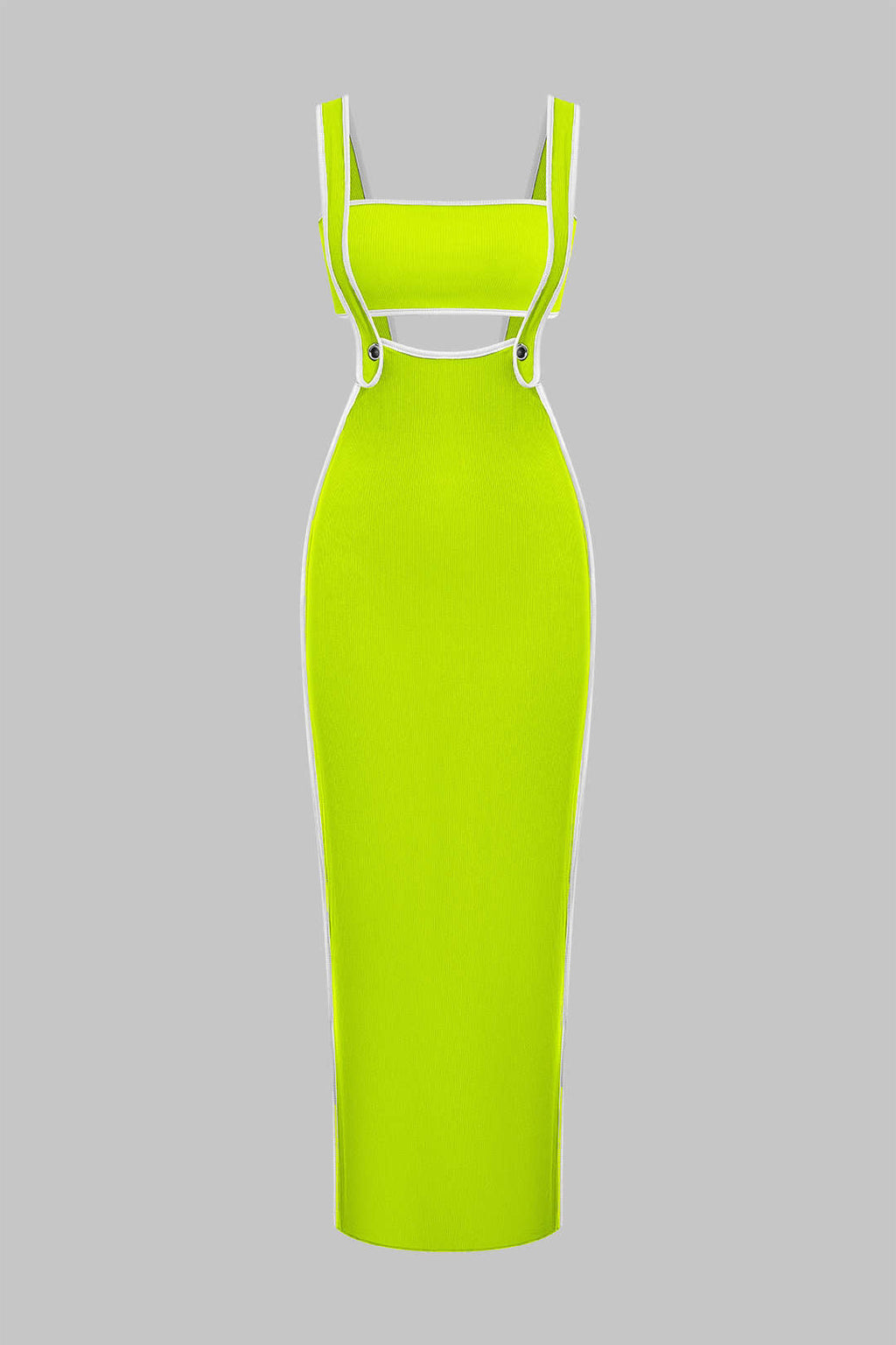 Conjunto Dos Piezas Tubo Salopette Vestido Borde Contraste