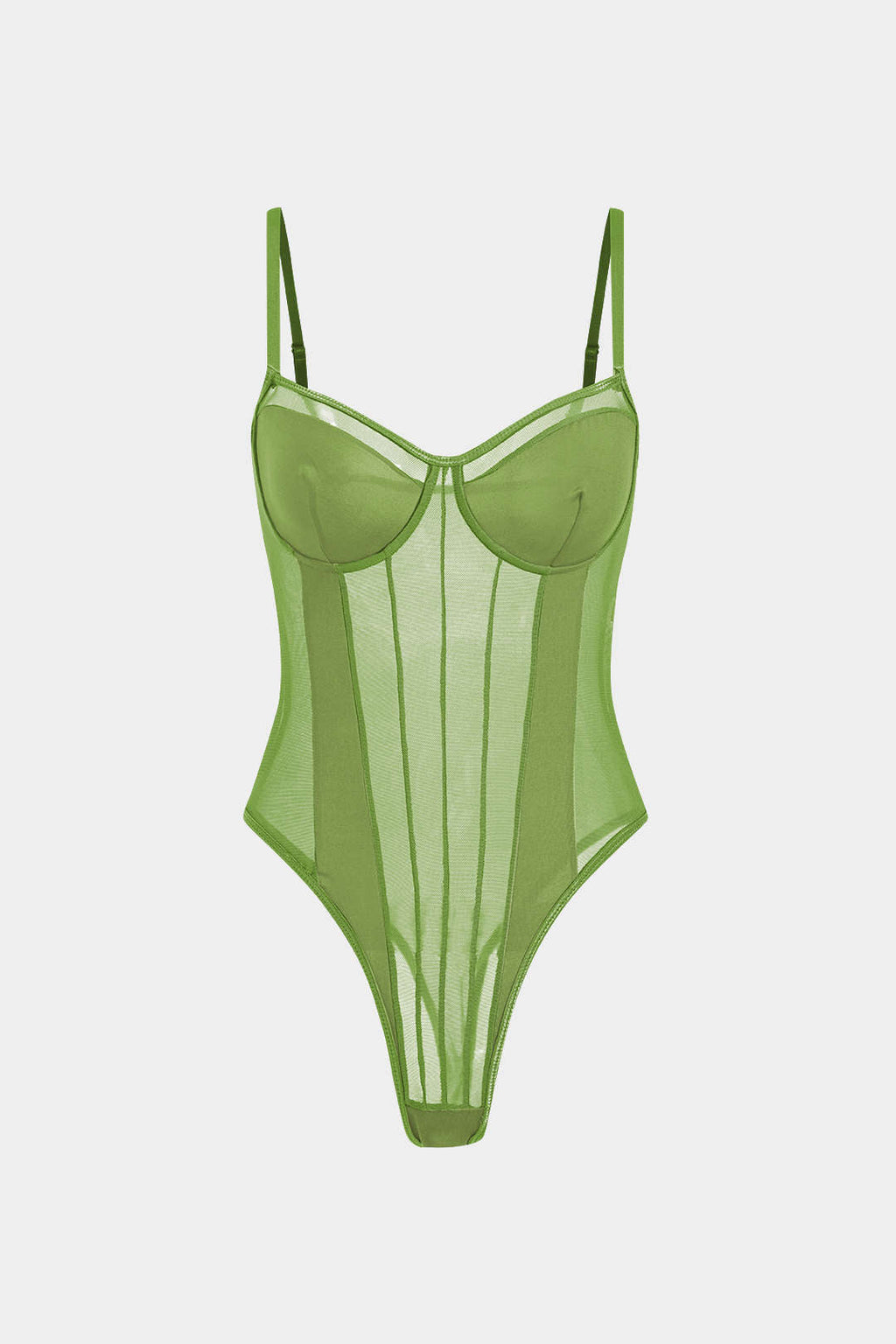 Corsé Bodysuit de Malla Sin Espalda con Escote Barco