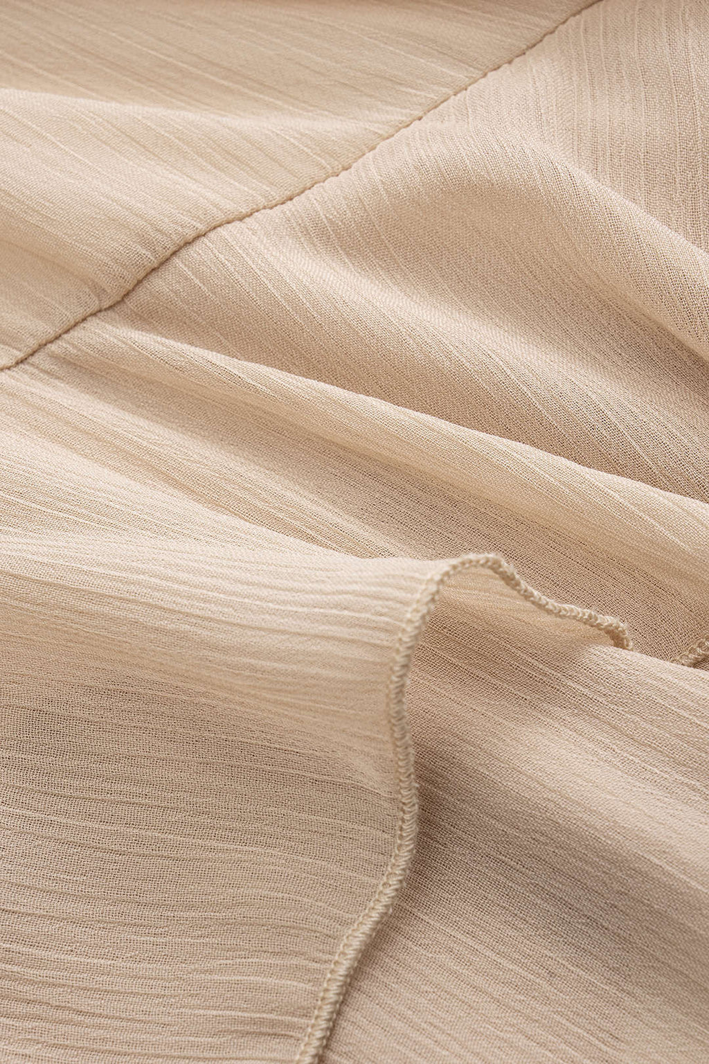 Mesh Sheer Tie-Up Ruffle Long Sleeve Maxi Dress