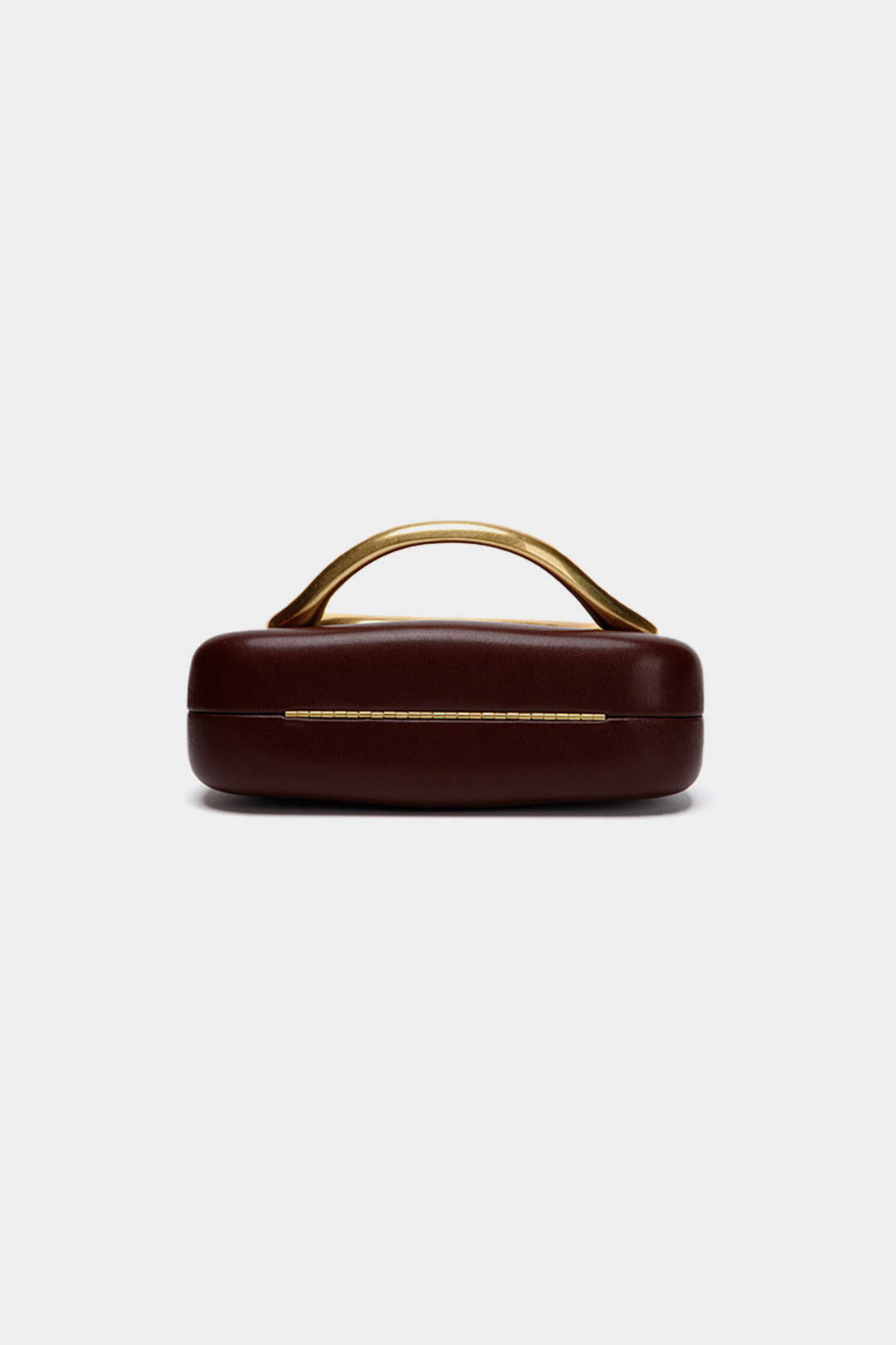 Clutch Minimalista De Cuero Sintético Con Detalle Metálico