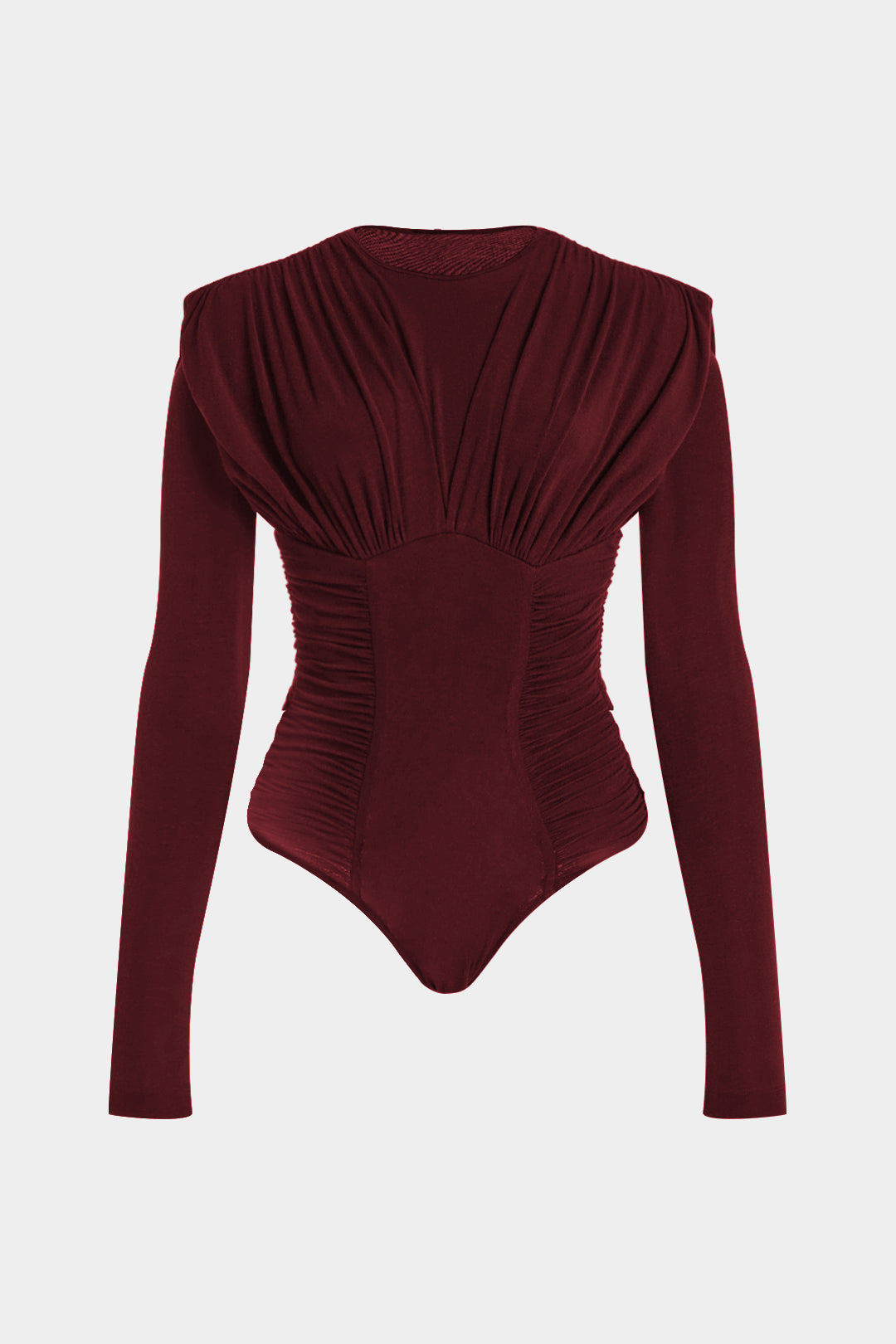 Ruched Long Sleeve Bodysuit