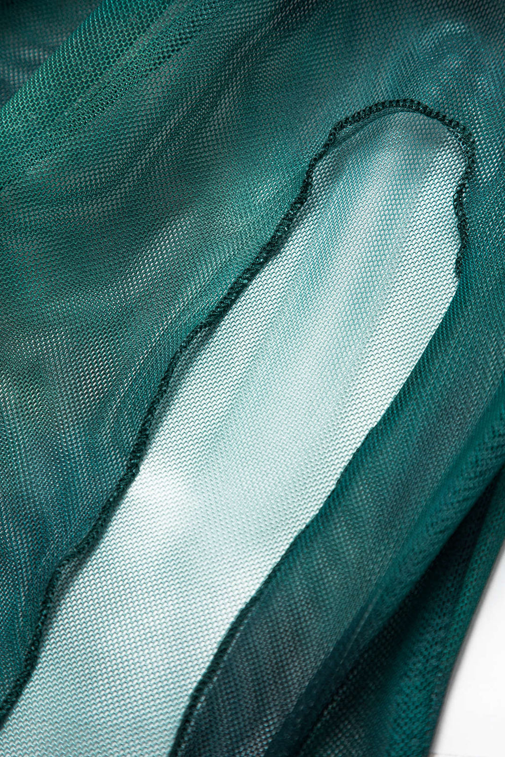 Tie Dye Mesh One Shoulder Slit Midi Dress