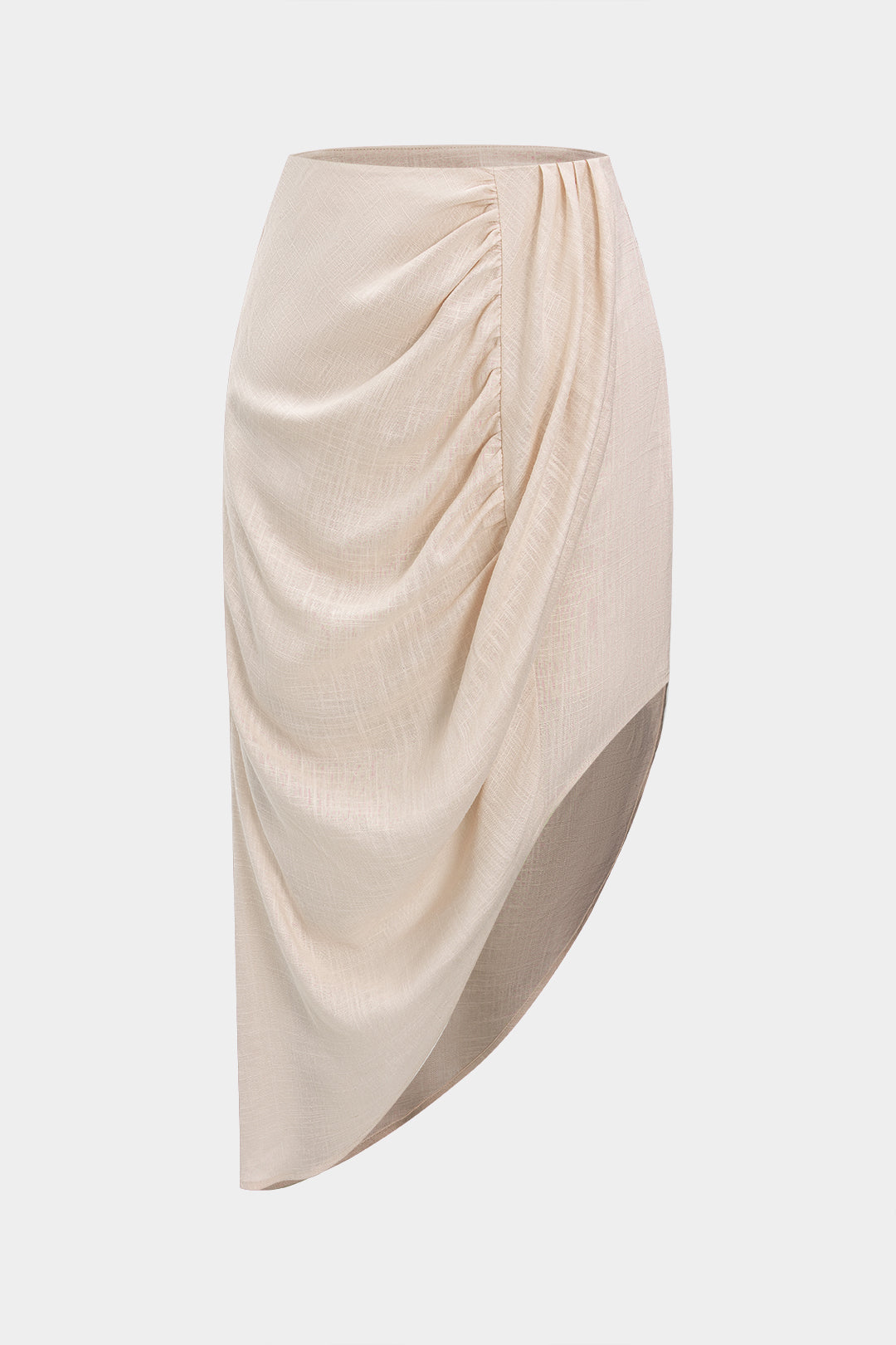 חצאית פשתן עם קפלים 