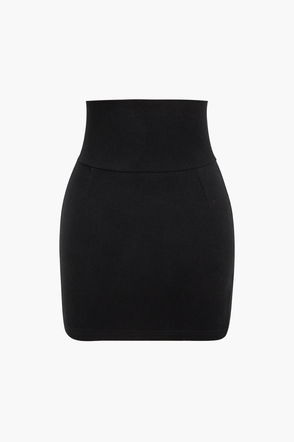 Button Detail High Waist Skirt