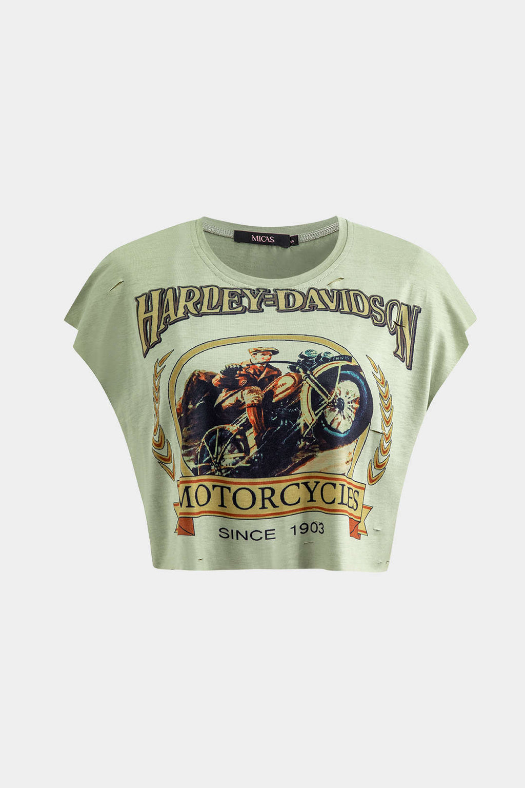 Camiseta Sin Mangas Con Gráfico De Motocicleta Elegante