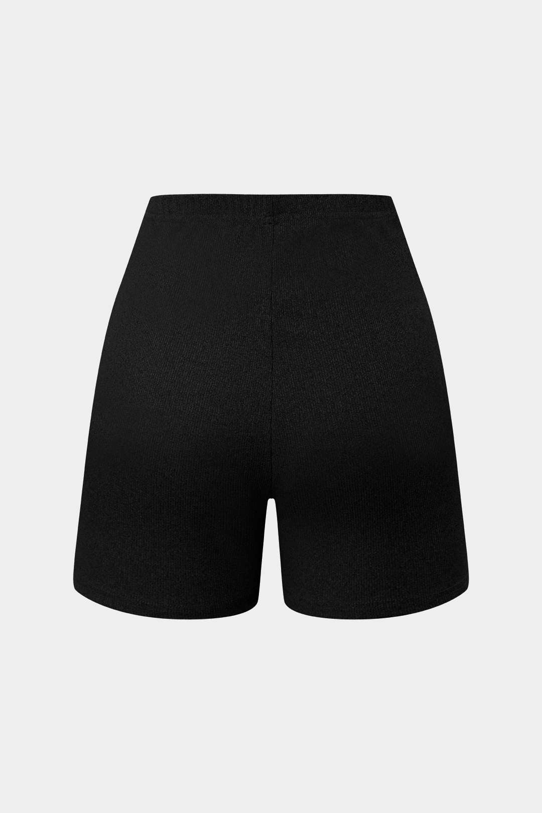 Conjunto Dos Piezas Top Sin Tirantes Y Shorts De Punto