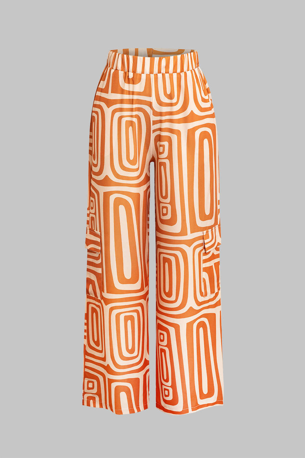 Conjunto Camisa Nudo Cálido Pantalón Estampado Artístico