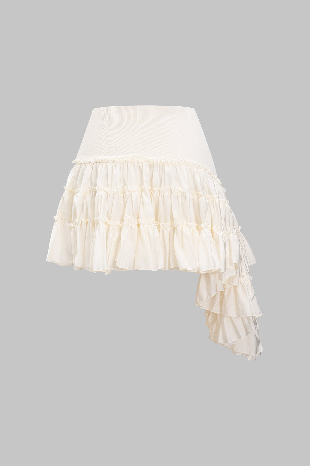 חצאית טלאים עם קפלים 