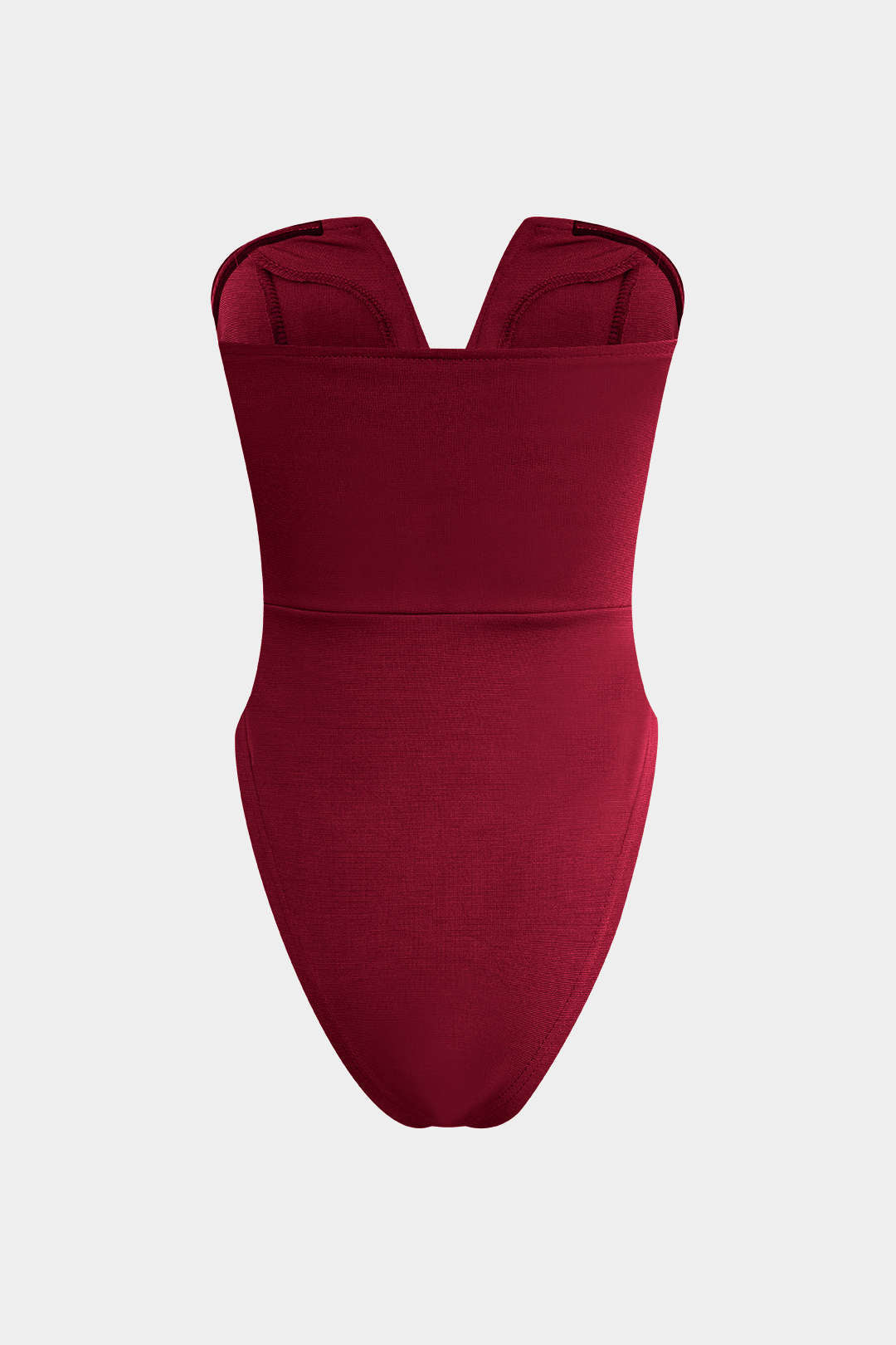 Bodysuit Sin Tirantes Escote En V Minimalista Diario
