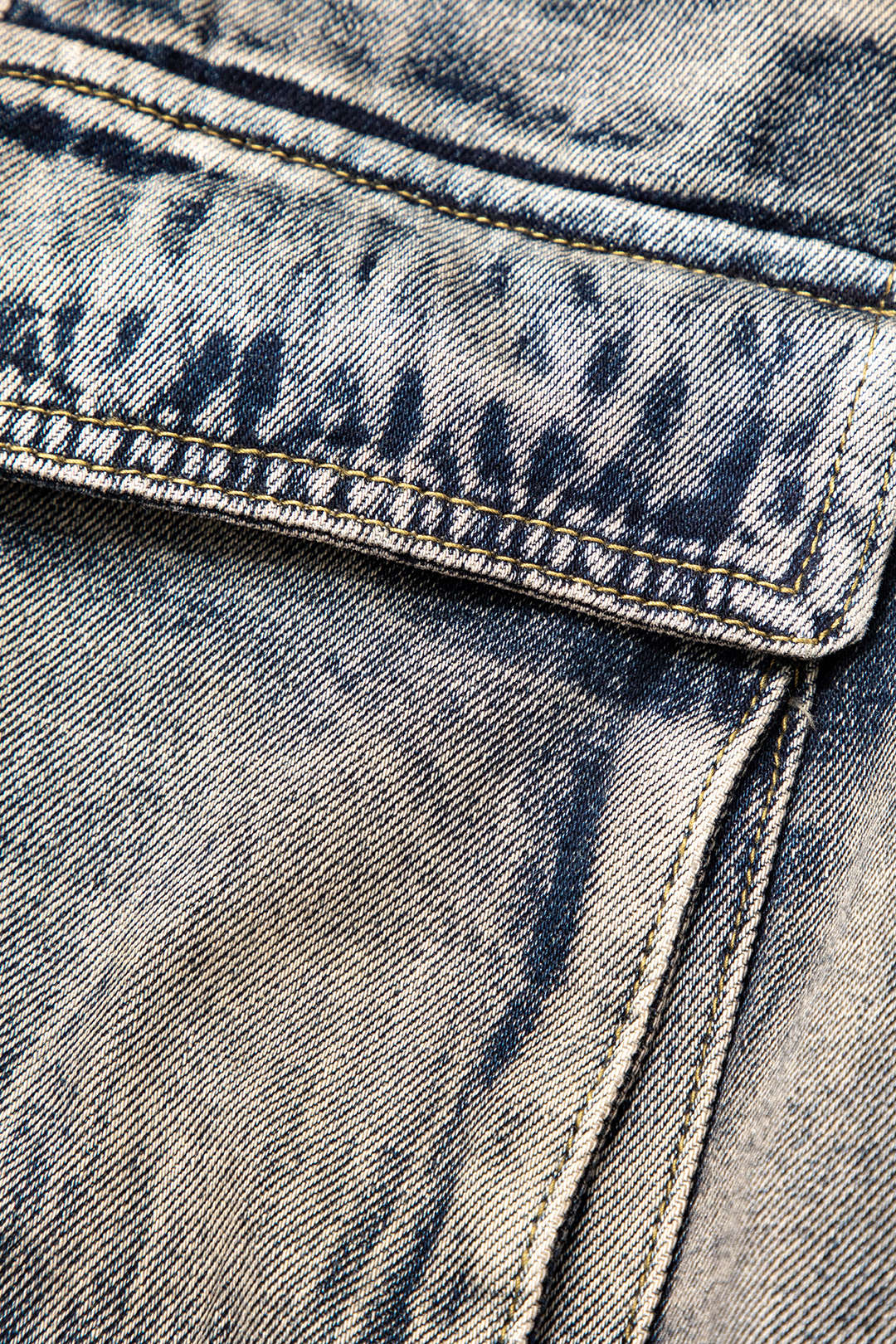 Jeans Cargo De Pierna Ancha Con Ombre Y Bolsillos Multiples