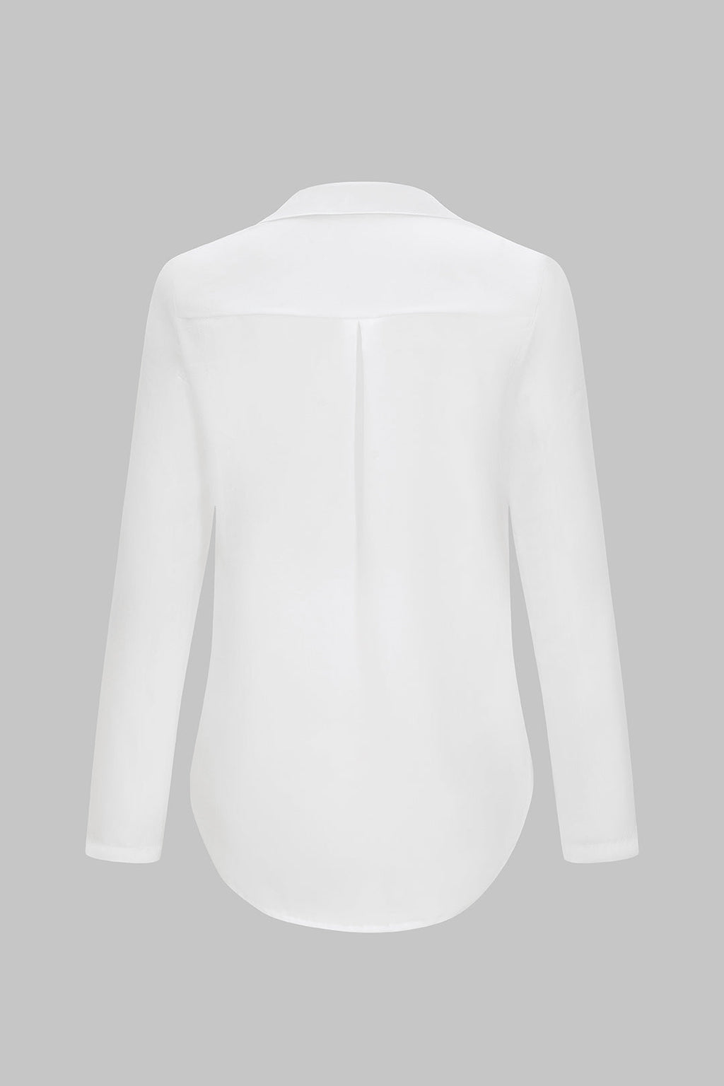 חולצת שיפון ארוכת שרוולים עם כפתורים 