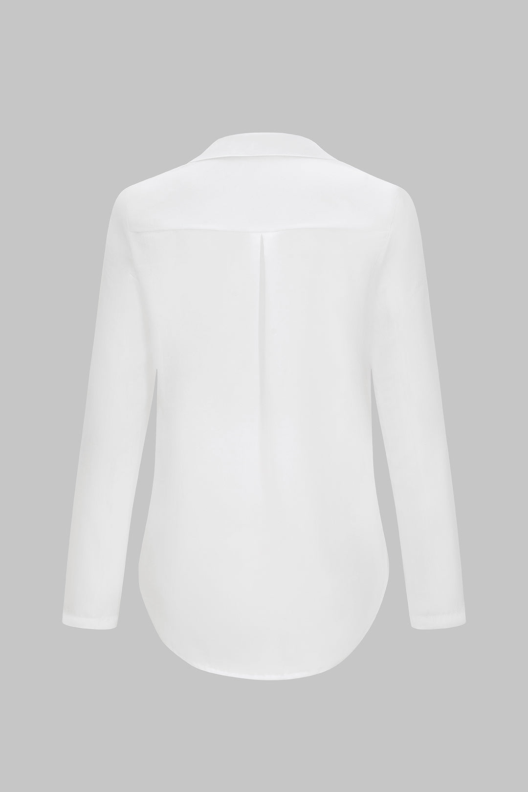 חולצת שיפון ארוכת שרוולים עם כפתורים 