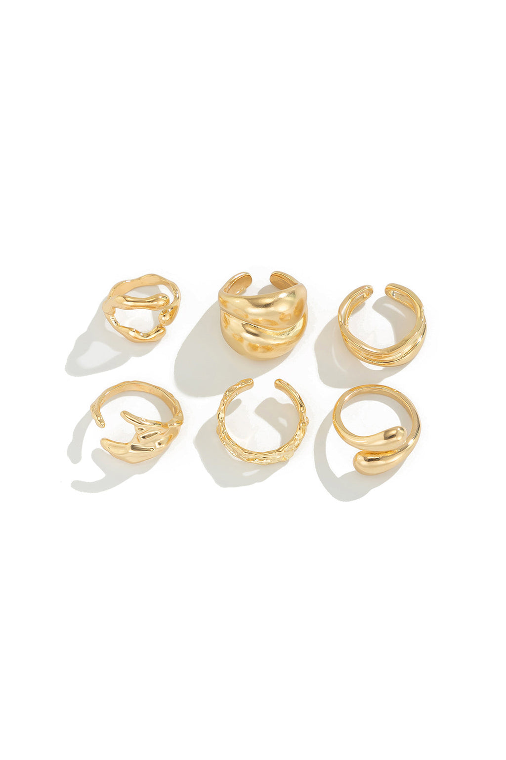 Anillo Multicapas Entretejidas de Diseño Irregular Elegante