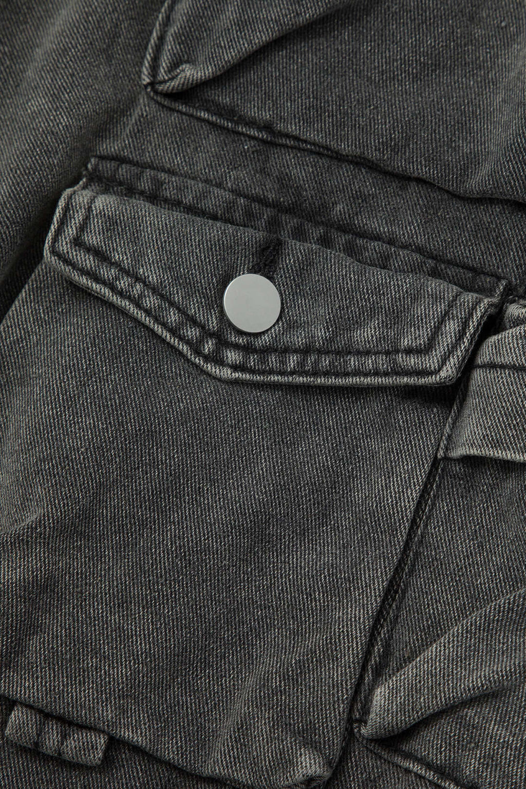 Jeans Cargo Anchos de Textura Suave con Bolsillos Múltiples