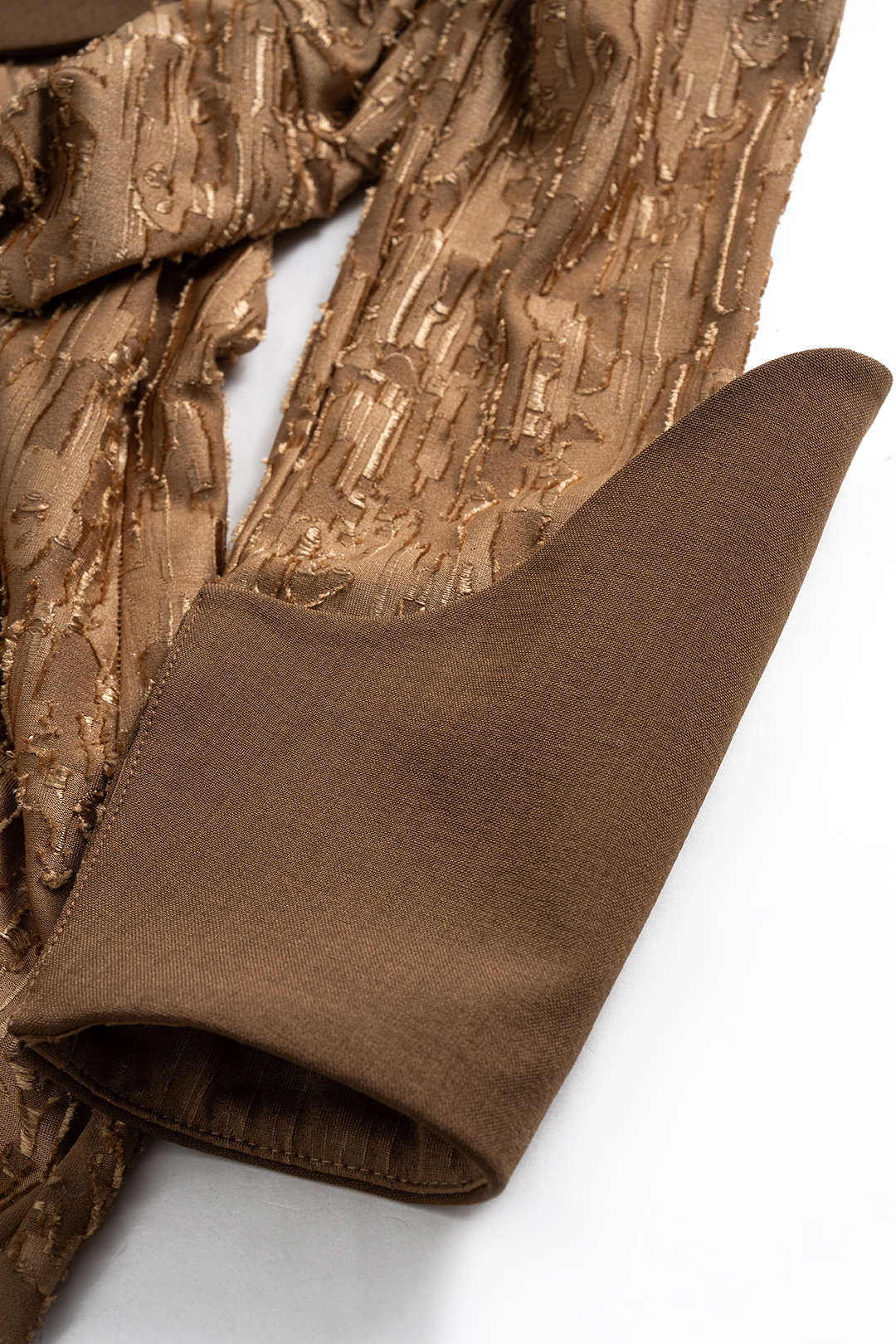 Metallic Button Ripped Patchwork Long Sleeve Bodysuit