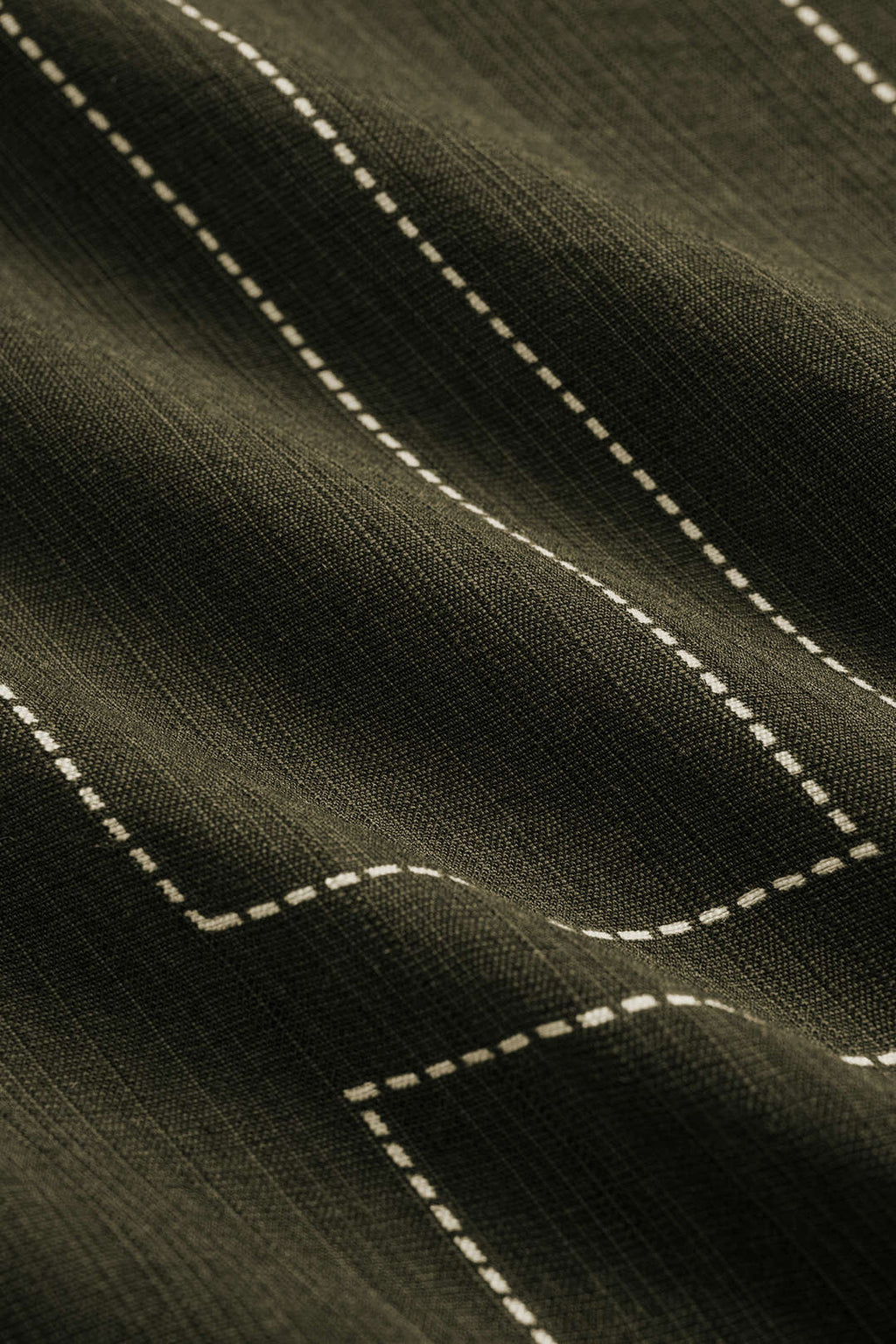 חצאית אסימטרית עם רוכסן וקשירה של פשתן, הדפס גיאומטרי 