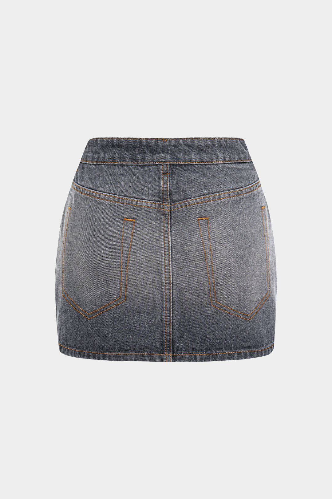 Falda Denim Reversible con Bolsillos Mini de Uso Diario