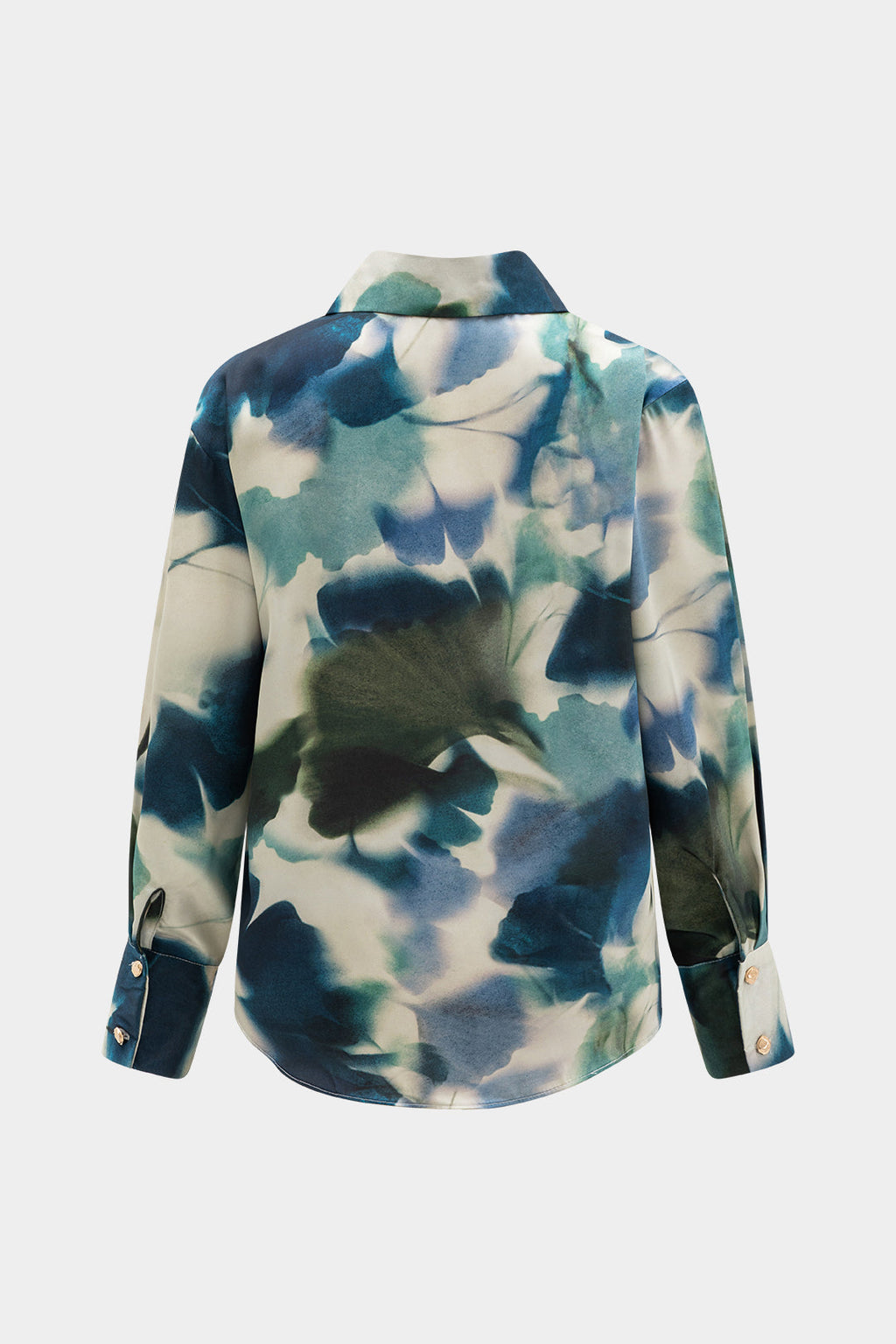 חולצה ארוכת שרוולים עם הדפס אומברה בצבעי מים 