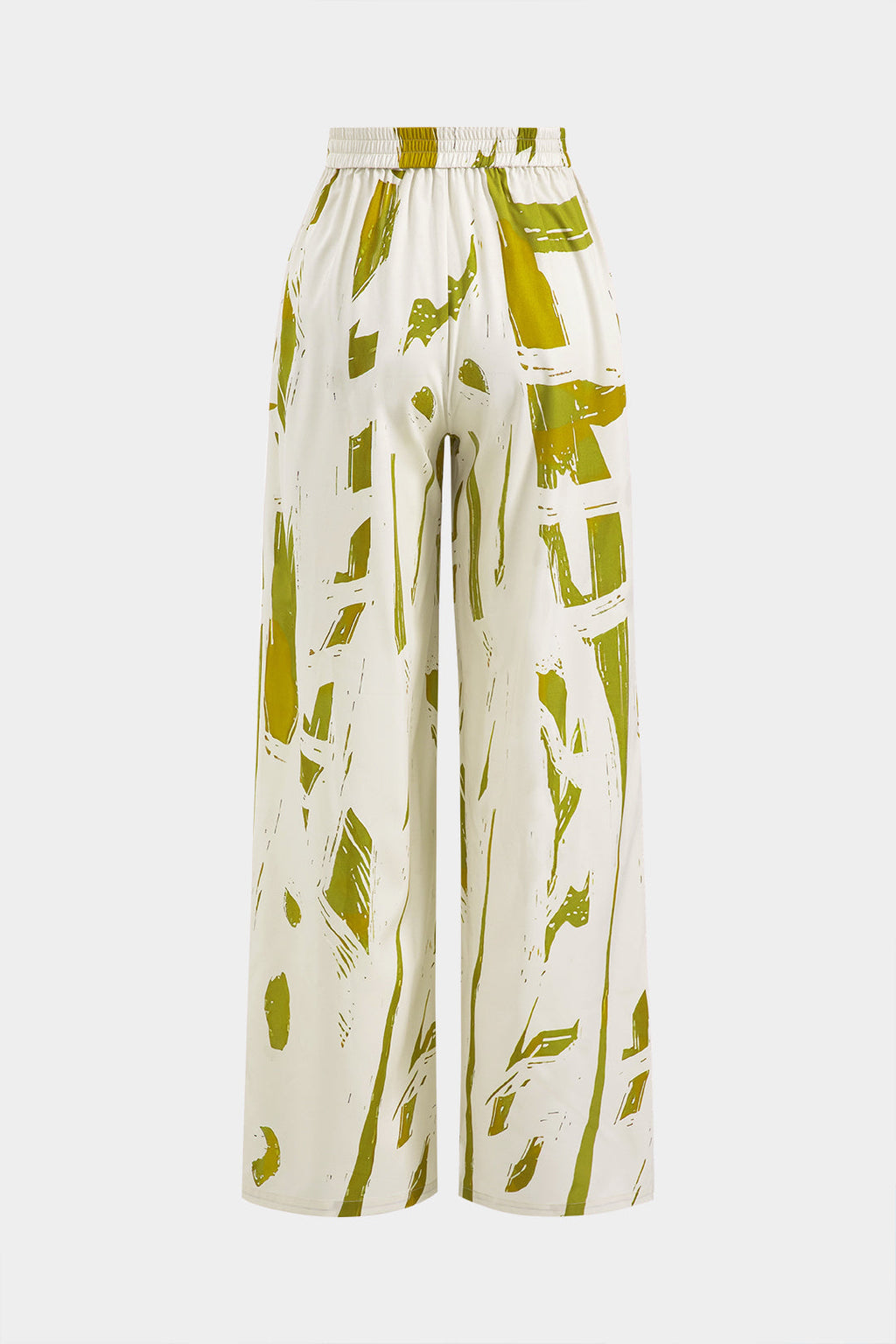 Pantalones De Mujer De Cintura Alta Con Patrón Abstracto