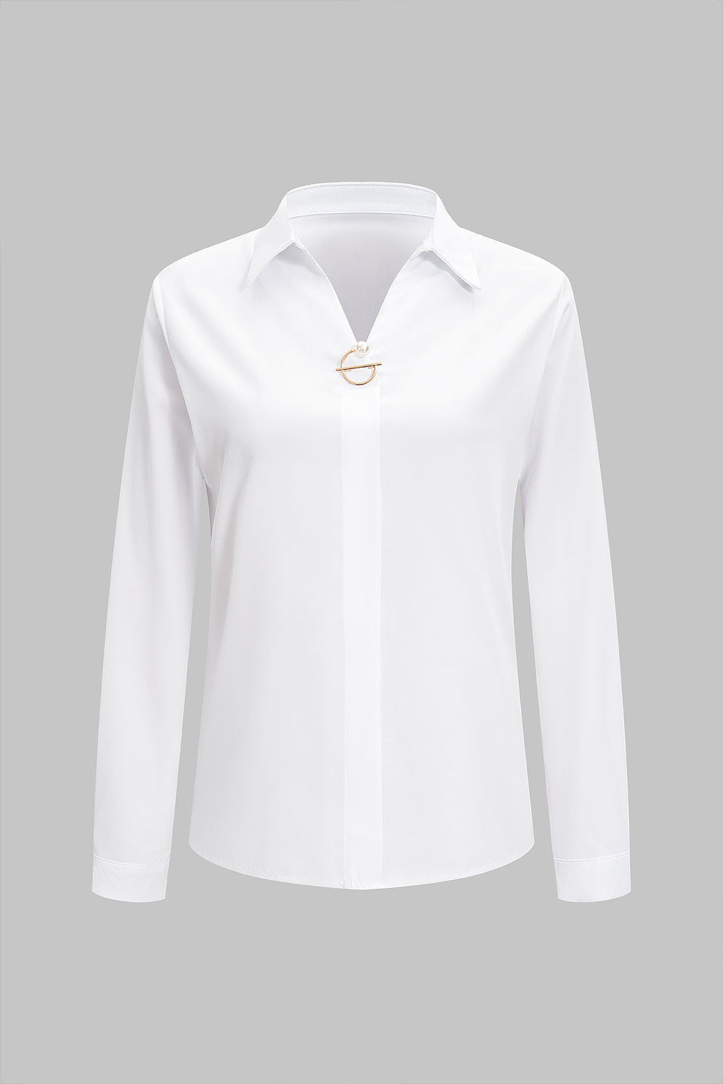 חולצה ארוכת שרוולים עם עיצוב מטאלי 