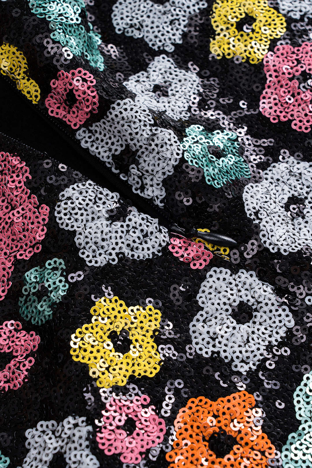 חצאית מיני עם רוכסן ונצנצים 