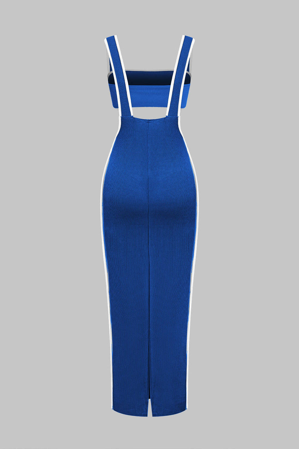Conjunto Dos Piezas Tubo Salopette Vestido Borde Contraste