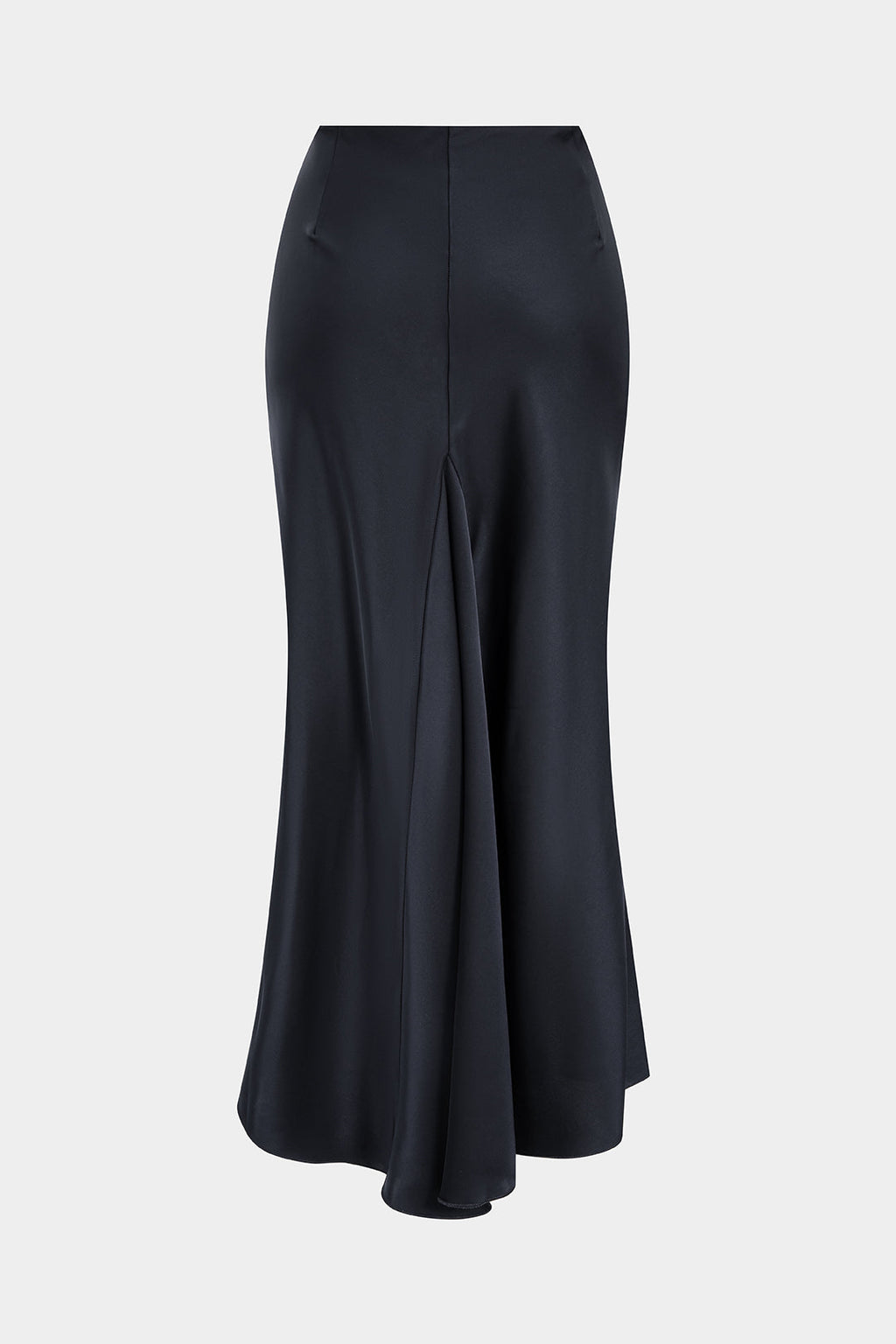 חצאית אסימטרית עם קפלים סאטן 