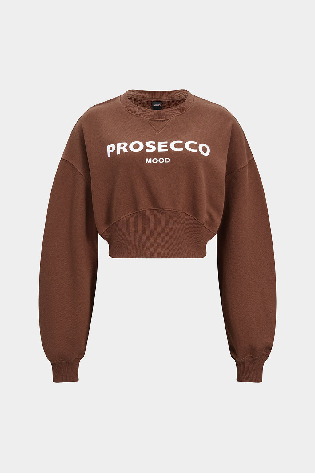 סווטשירט עם צווארון עגול ושרוולים ארוכים עם הדפס אותיות 