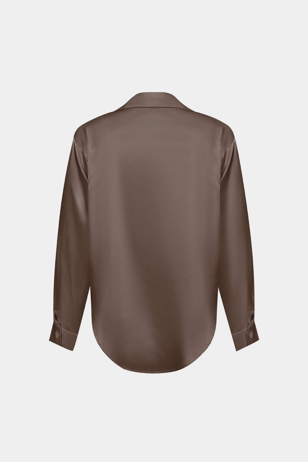 Camisa Satinada De Manga Larga Con Silueta Elegante