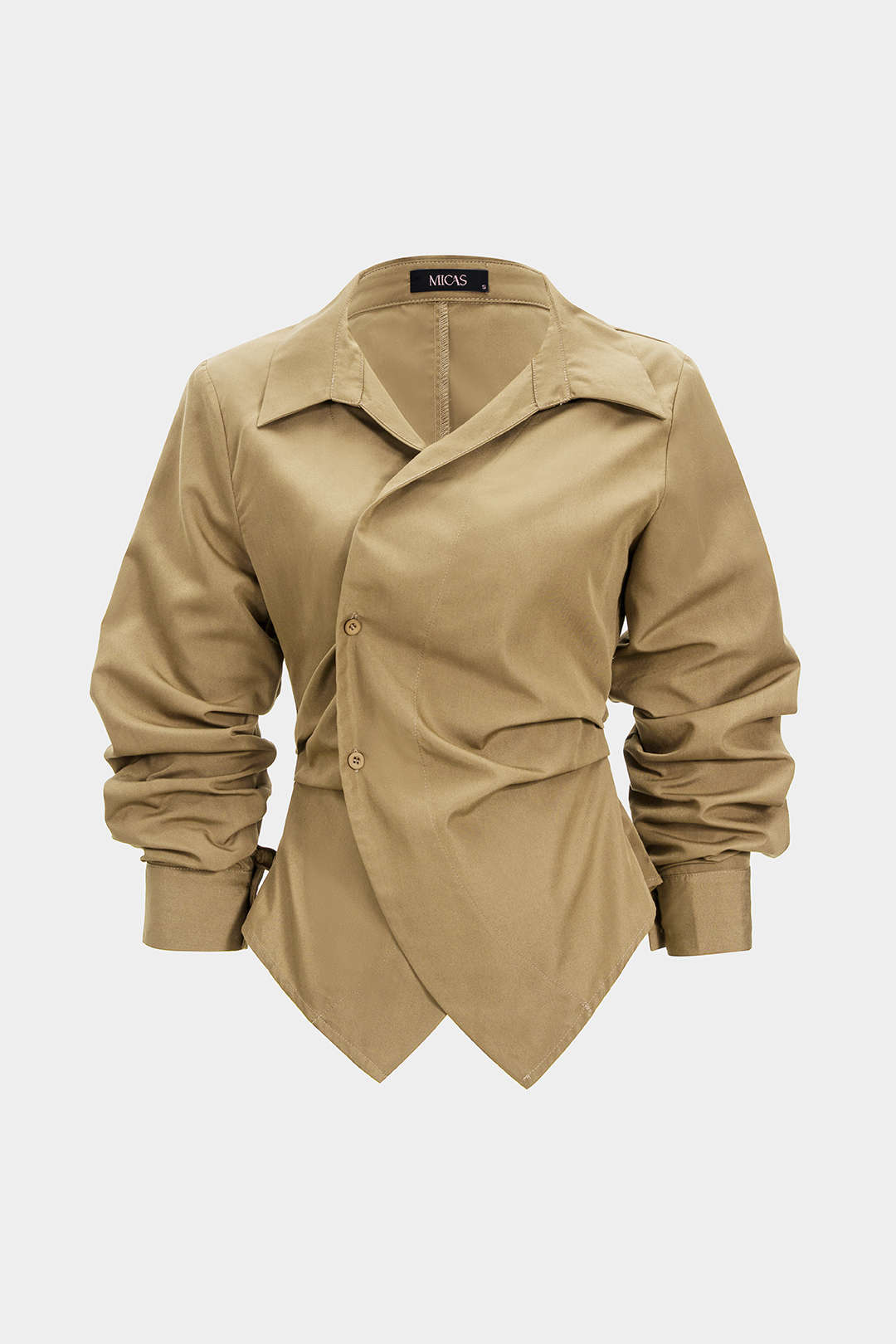 חולצה ארוכת שרוולים עם כפתורים וסגירה 